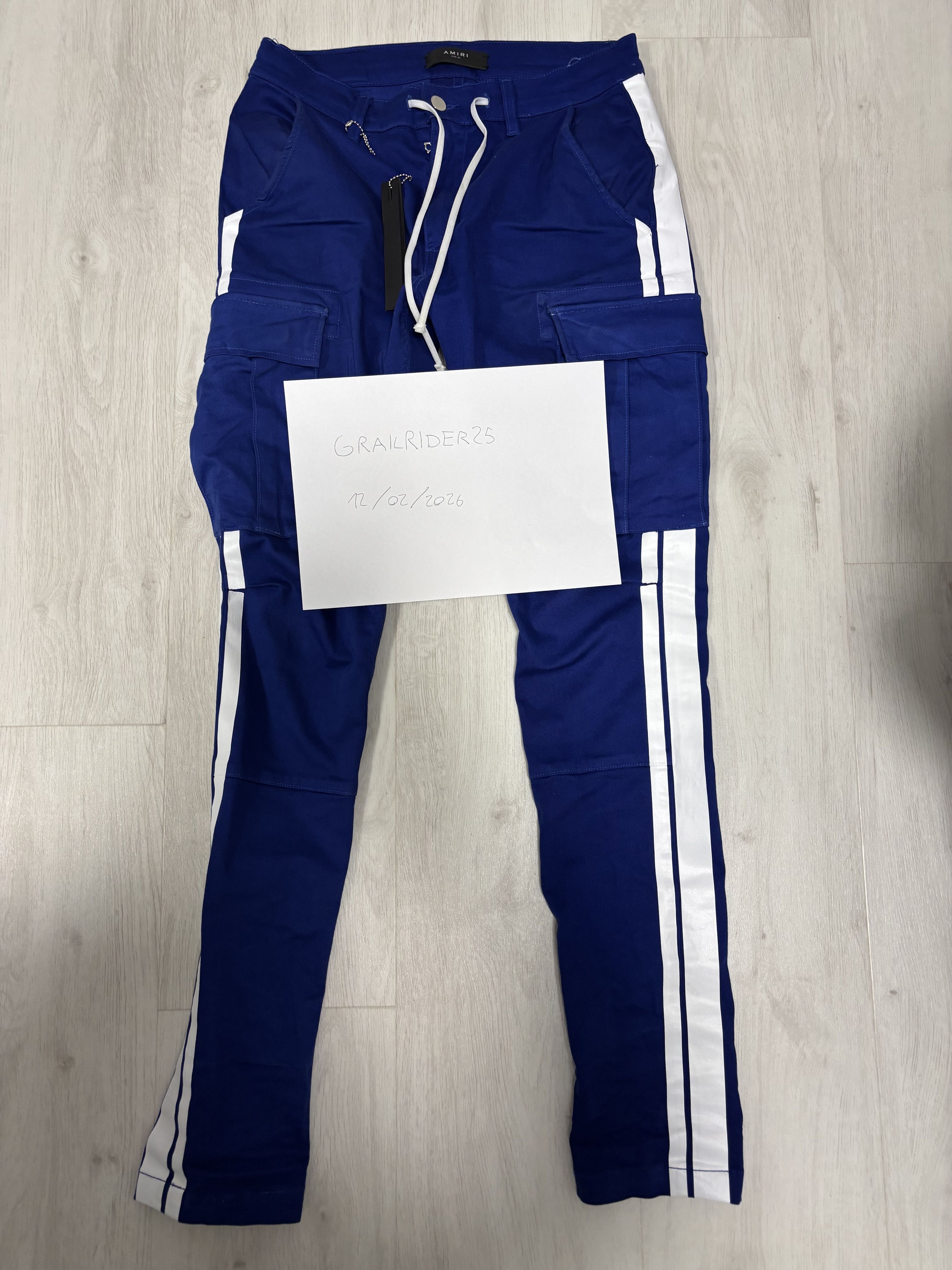 Amiri STEAL! BNWT Amiri Stack Track Cargo - Royal Blue - Size 29 Size US 29 - 12 Thumbnail