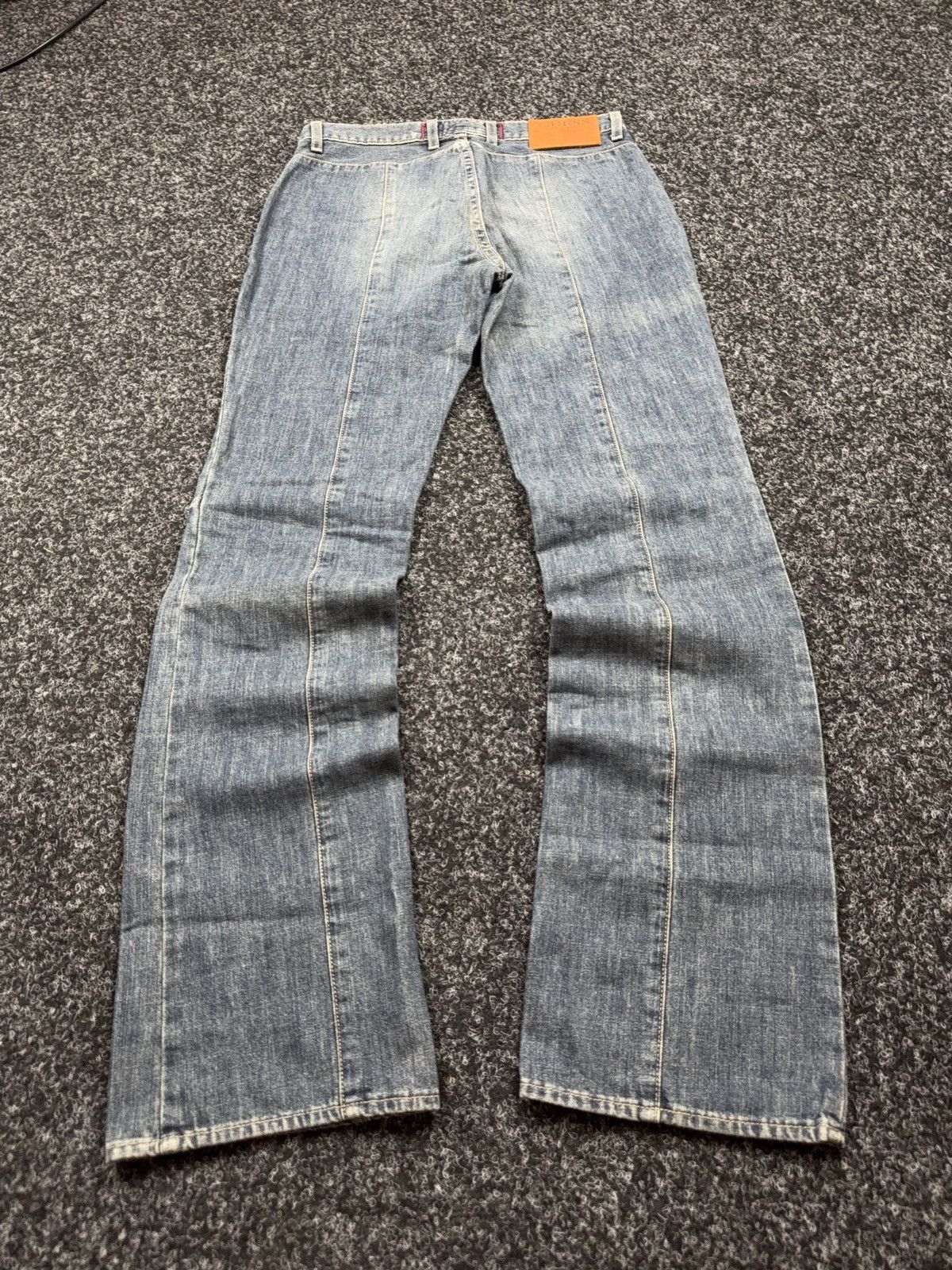 Guess Archive Y2K Guess Western USA Retro 00s Lace Up Denim Jeans Size 28" / US 6 / IT 42 - 10 Thumbnail