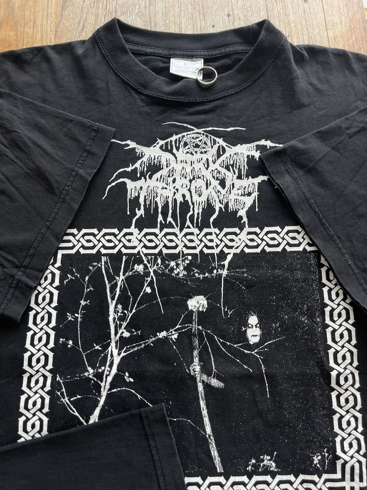Band Tees × Vintage Vintage DARKTHRONE TAAKEFERD 90’s black metal Tshirt Size US XL / EU 56 / 4 - 7 Thumbnail