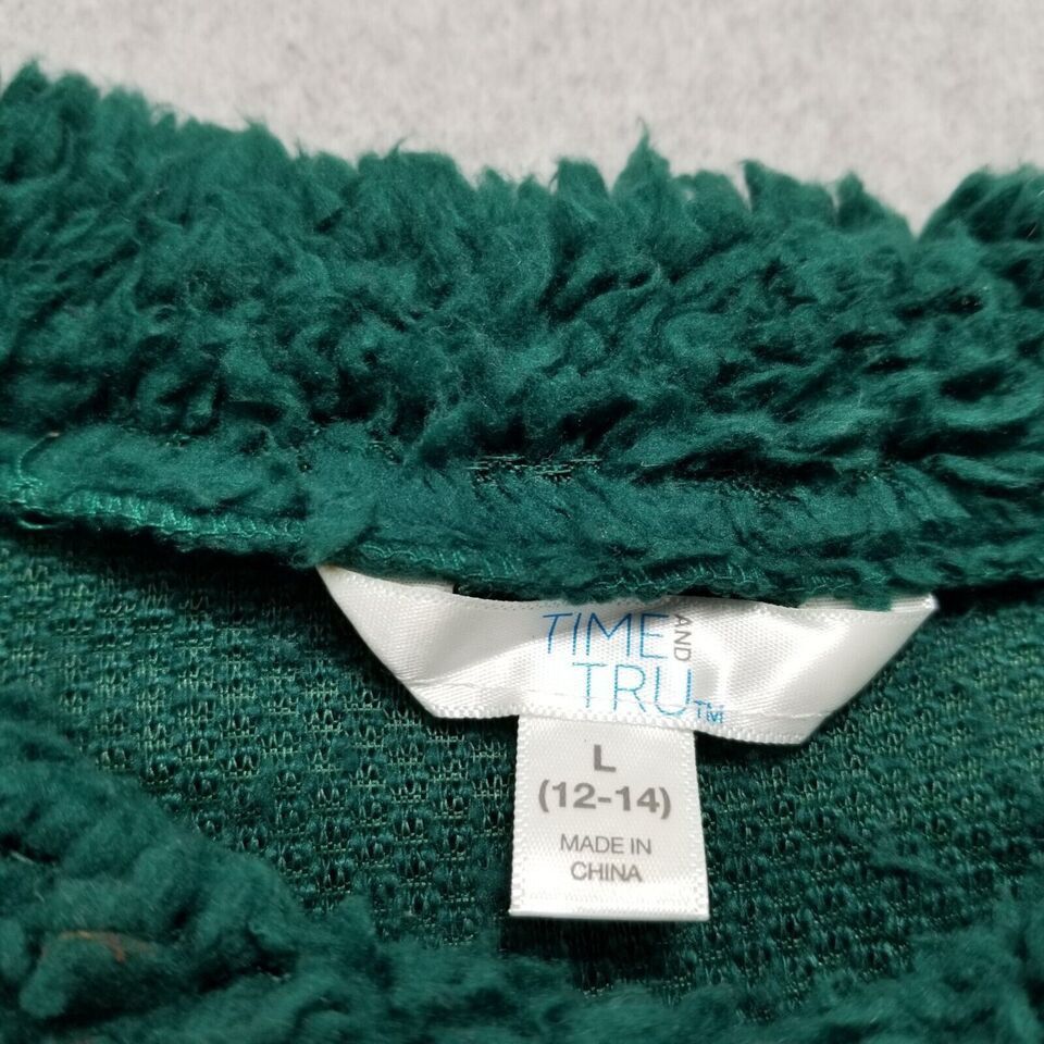 Other Time And Tru Sherpa Sweater Womens Large Green Fox Size L / US 10 / IT 46 - 6 Thumbnail
