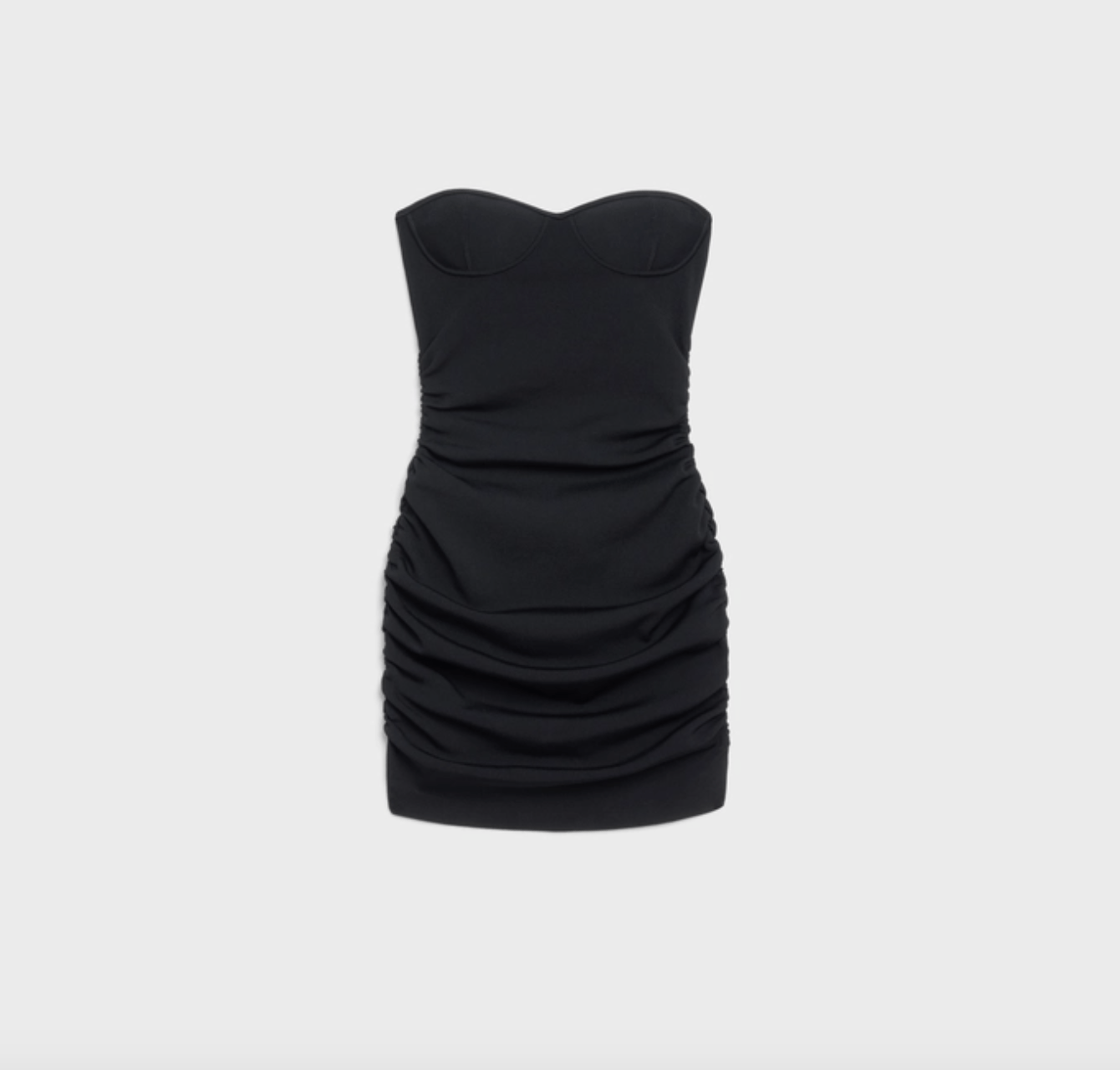 image of Celine O1Bcso1Str0224 2A24Y496P.38No Mini Dress In Black, Women's (Size 2XL)