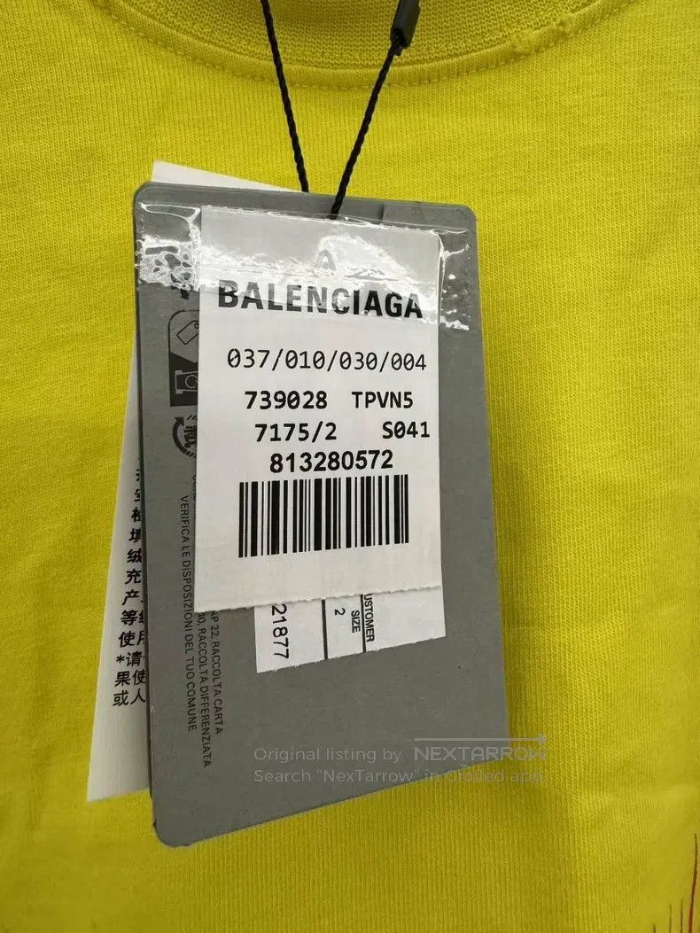 Balenciaga Balenciaga Flame Sanskrit Letter Short Sleeve Size US M / EU 48-50 / 2 - 5 Thumbnail