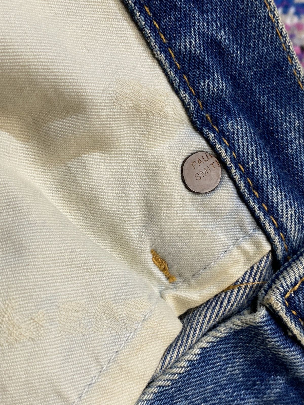 Paul Smith Selvedge Paul Smith Red Ear Japan Rework Patch Denim Jeans Size US 34 / EU 50 - 21 Thumbnail