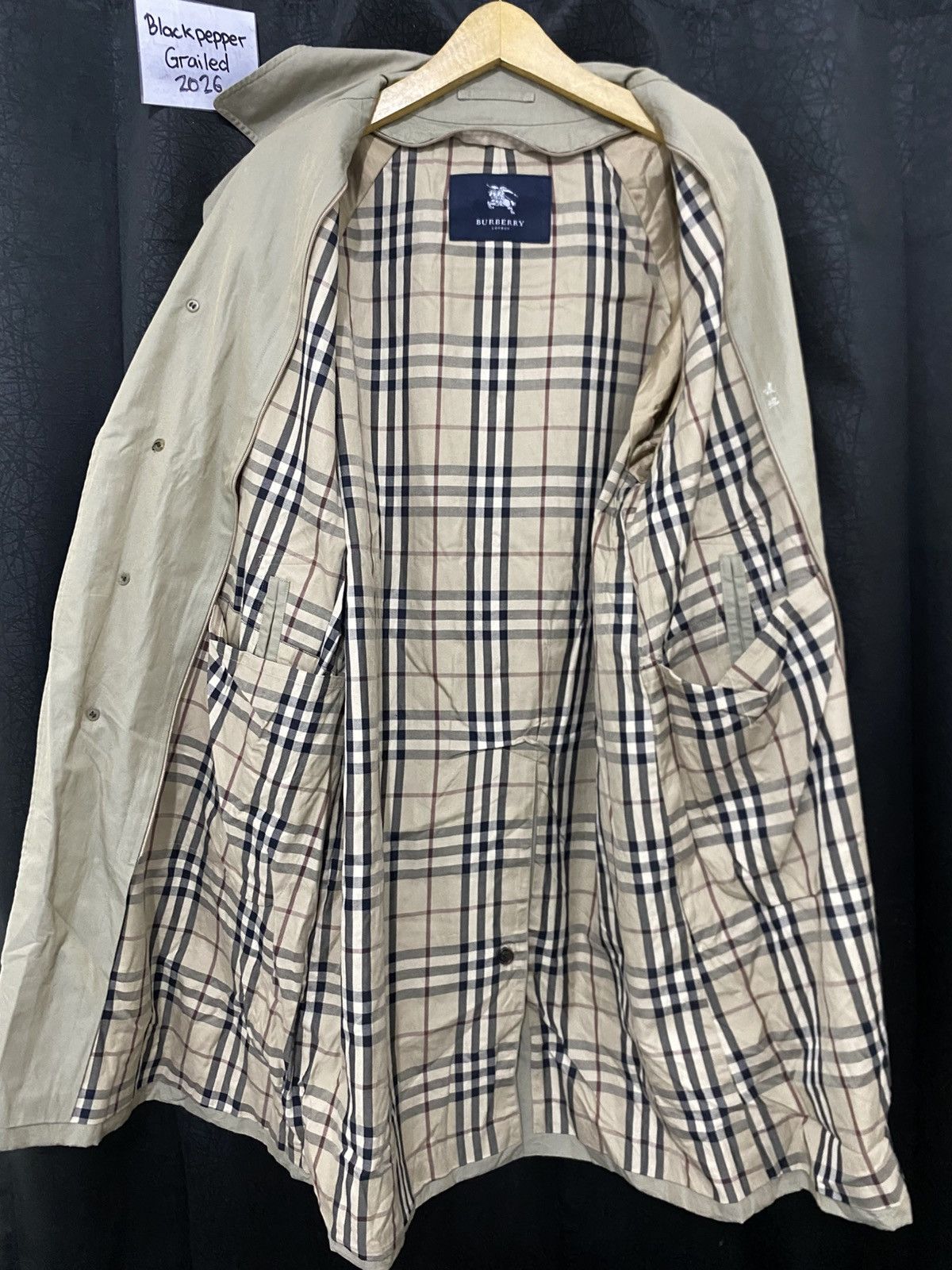 Burberry Burberry Nova Check Trench Coat Jacket Size US L / EU 52-54 / 3 - 3 Thumbnail