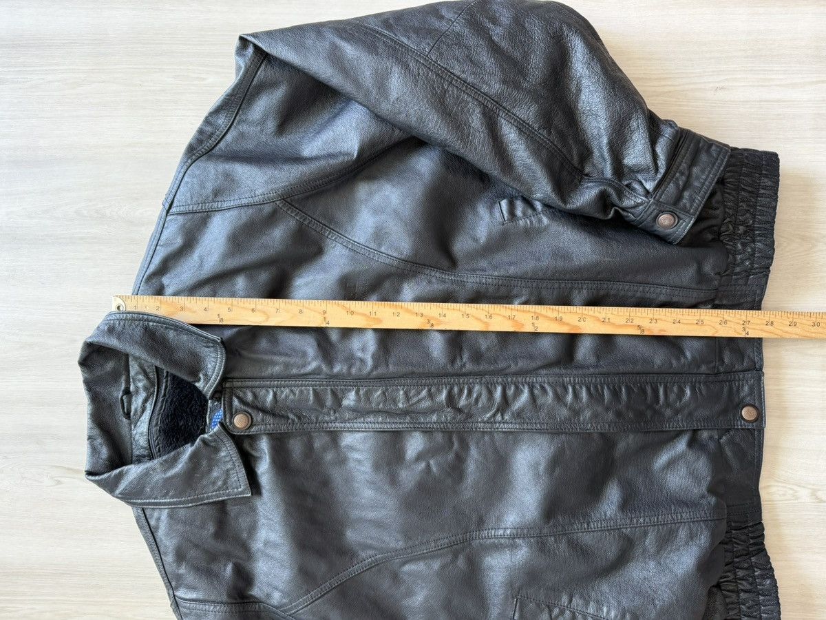 Vintage VTG USA Leather Houston Metro Safety Award Team Genuine 3XL Size US XXL / EU 58 / 5 - 6 Thumbnail