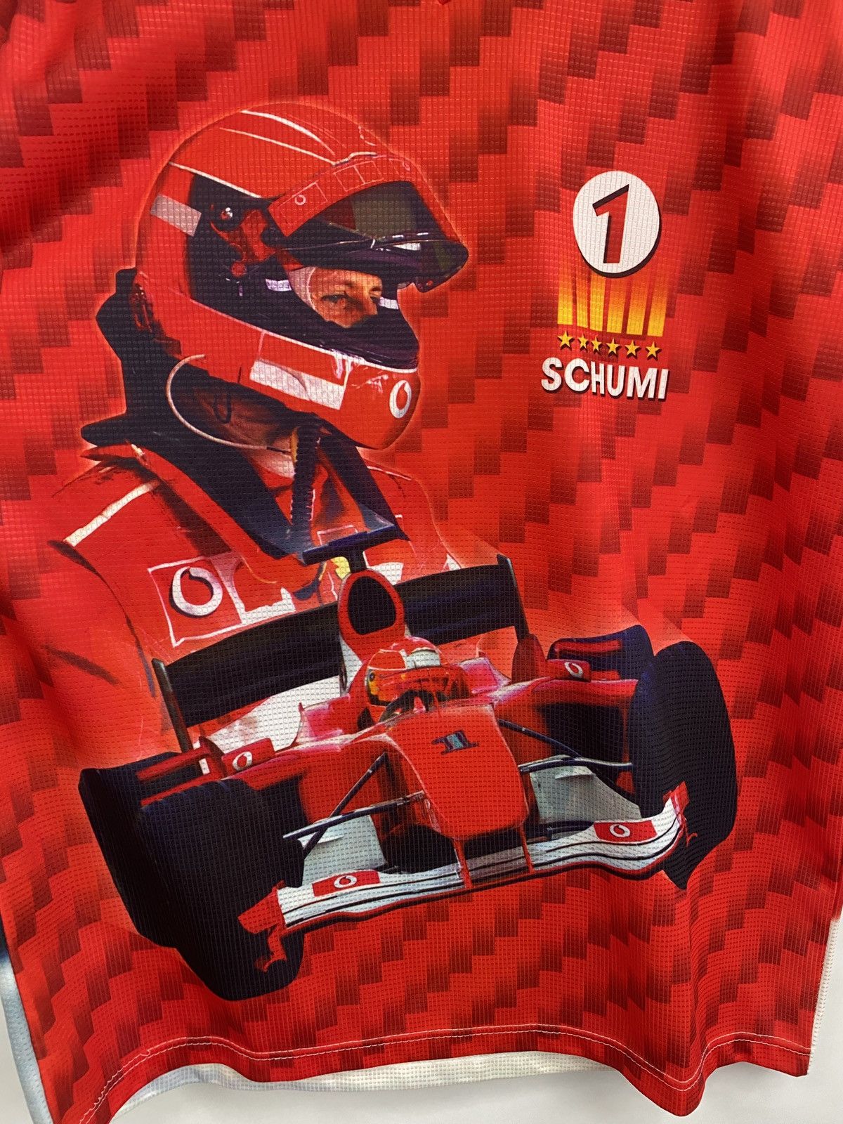 Ferrari Vintage 90s Michael Schumacher Schumi 1 Fan Jersey T-Shirt Size US L / EU 52-54 / 3 - 4 Thumbnail