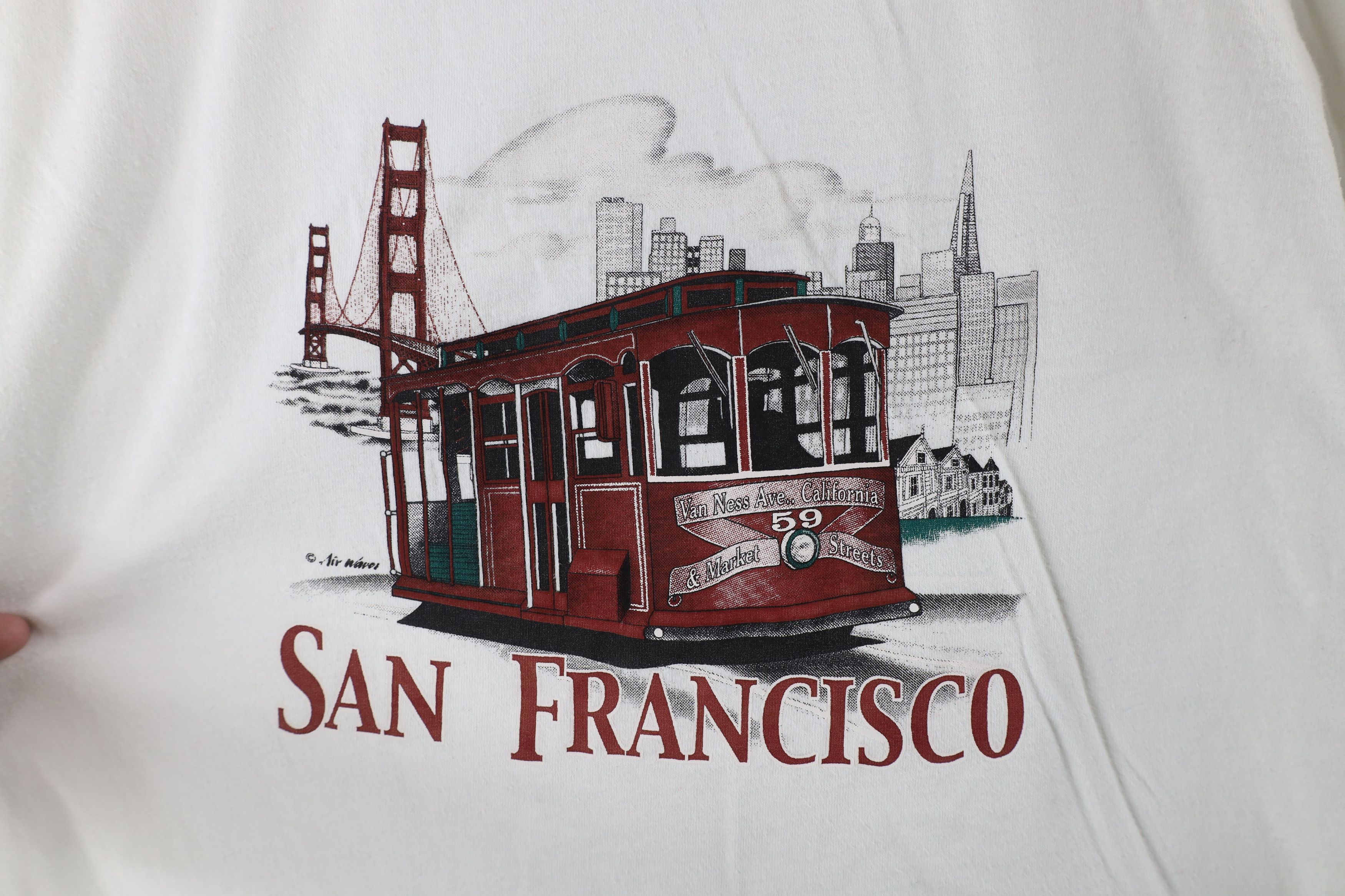 Vintage Vintage 90s Streetwear Out San Francisco California T-Shirt Size US L / EU 52-54 / 3 - 4 Thumbnail