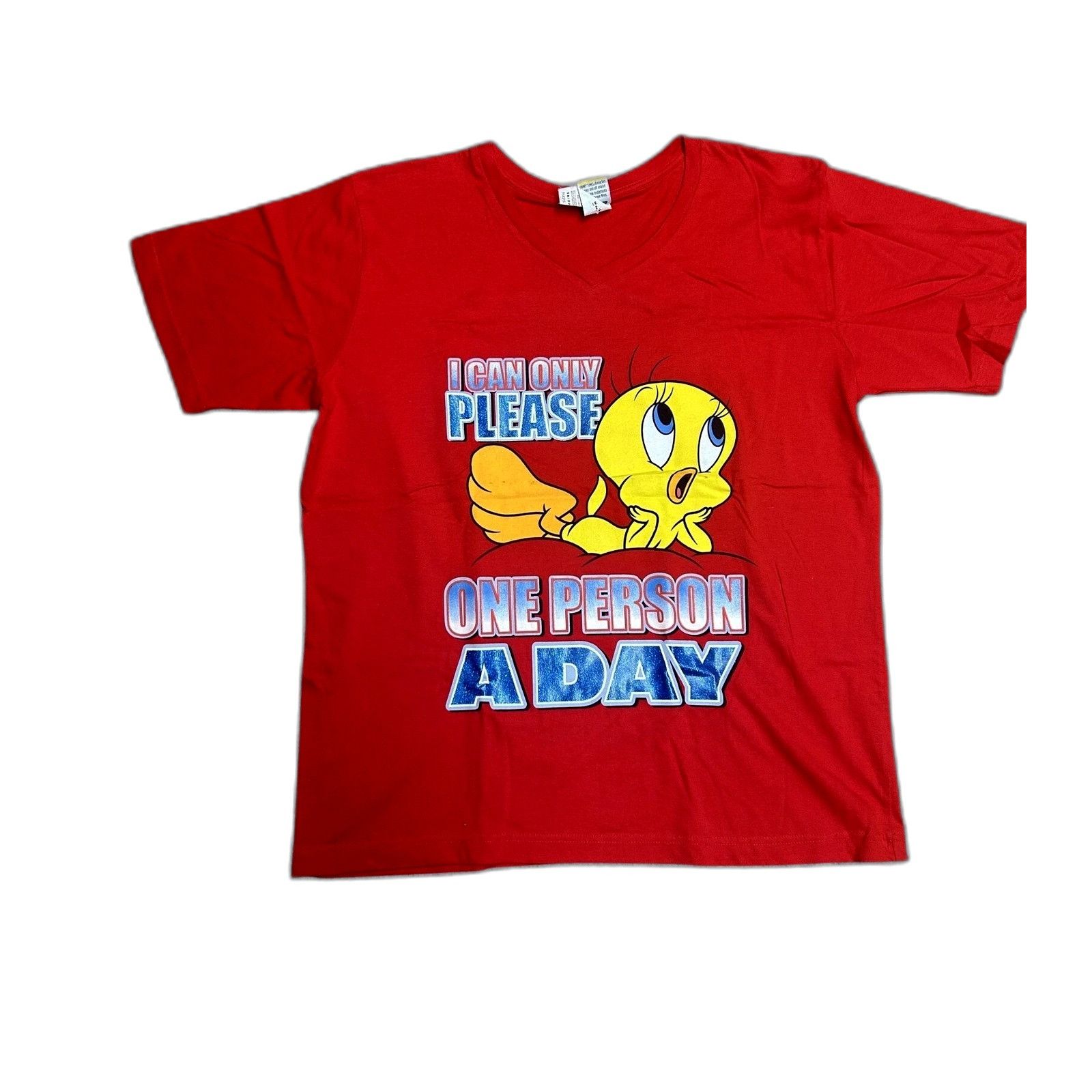 Vintage Vintage Warner Bros Looney Tunes Tweety Bird Red Shirt XL Size US XL / EU 56 / 4 - 1 Thumbnail