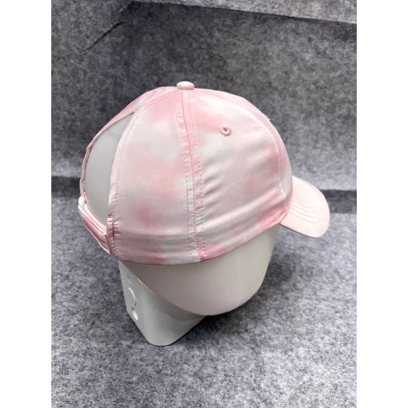 Pinko Strap Back Hat Womens Medium Pink Tie Dye 100% Polyester Ponytail Hole Cap Size ONE SIZE - 7 Thumbnail