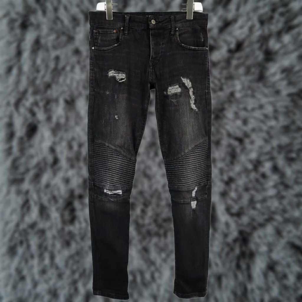 Jack & Jones JACK & JONES Jeans Men's Slim Fit Glenn Ryder Stretch Distressed W30/L32 Black Size US 30 / EU 46 - 1 Thumbnail