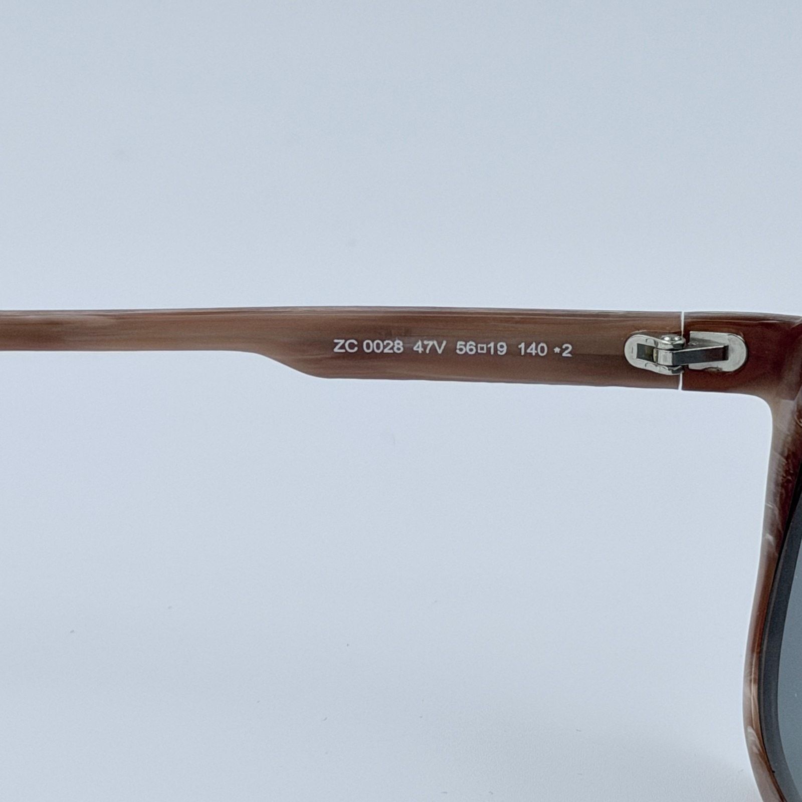 Ermenegildo Zegna NEW Ermenegildo Zegna Couture ZC0028 47V Wood Grain Size ONE SIZE - 6 Thumbnail
