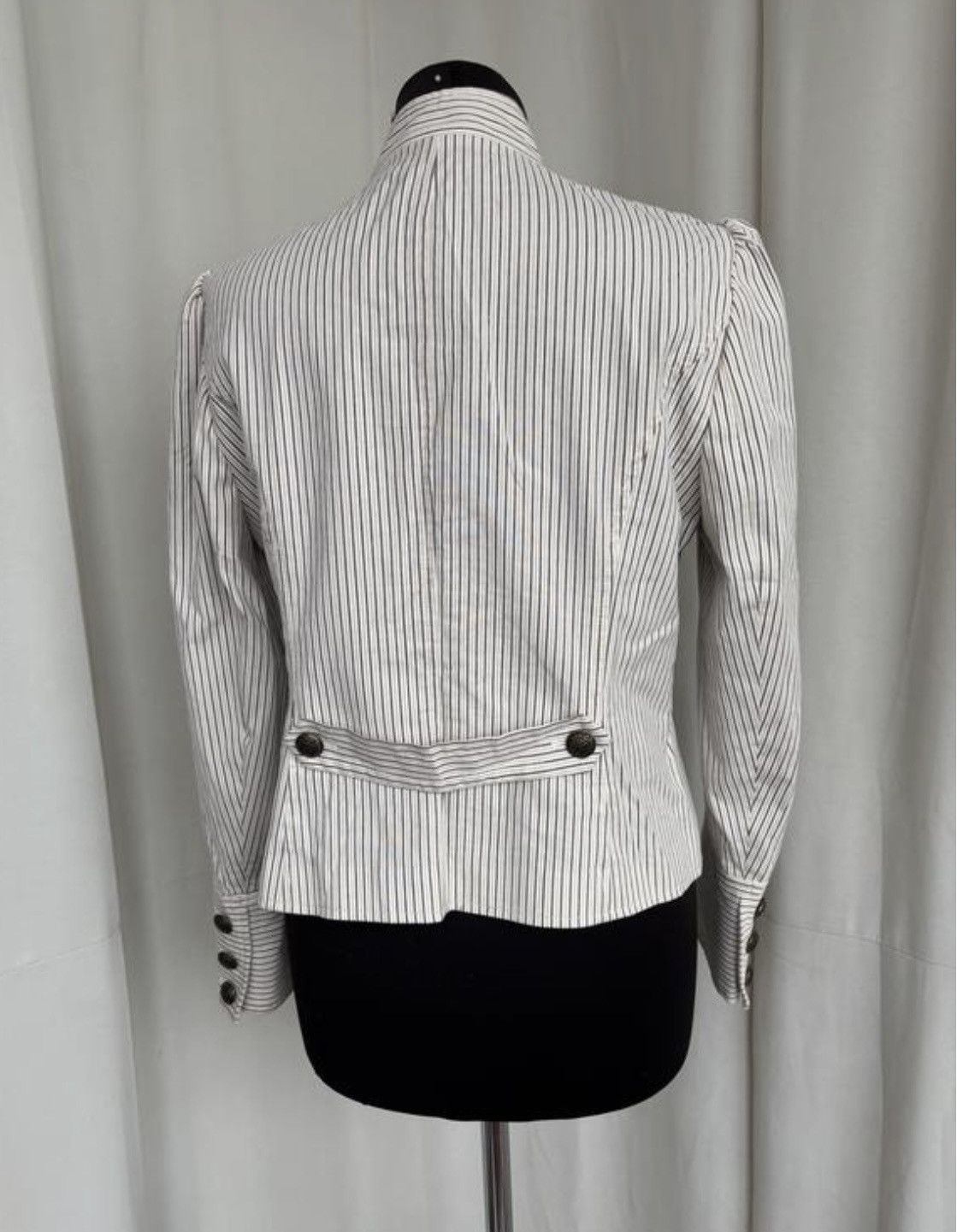 Hedi Slimane Vintage Napoleon Button Hussar Military Blazer Jacket Size M / US 6-8 / IT 42-44 - 3 Thumbnail