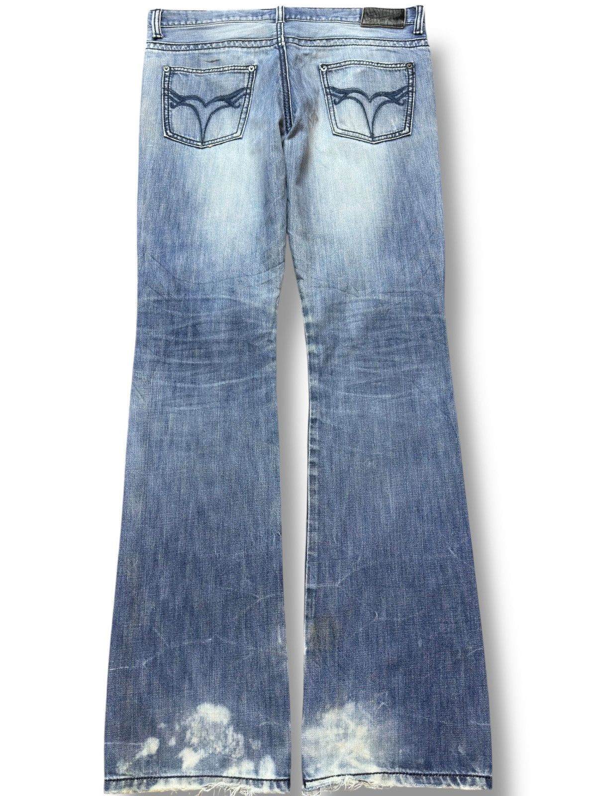 JACKROSE Vintage Jackrose Flare Faded Ripped Distressed Denim Size US 34 / EU 50 - 5 Thumbnail