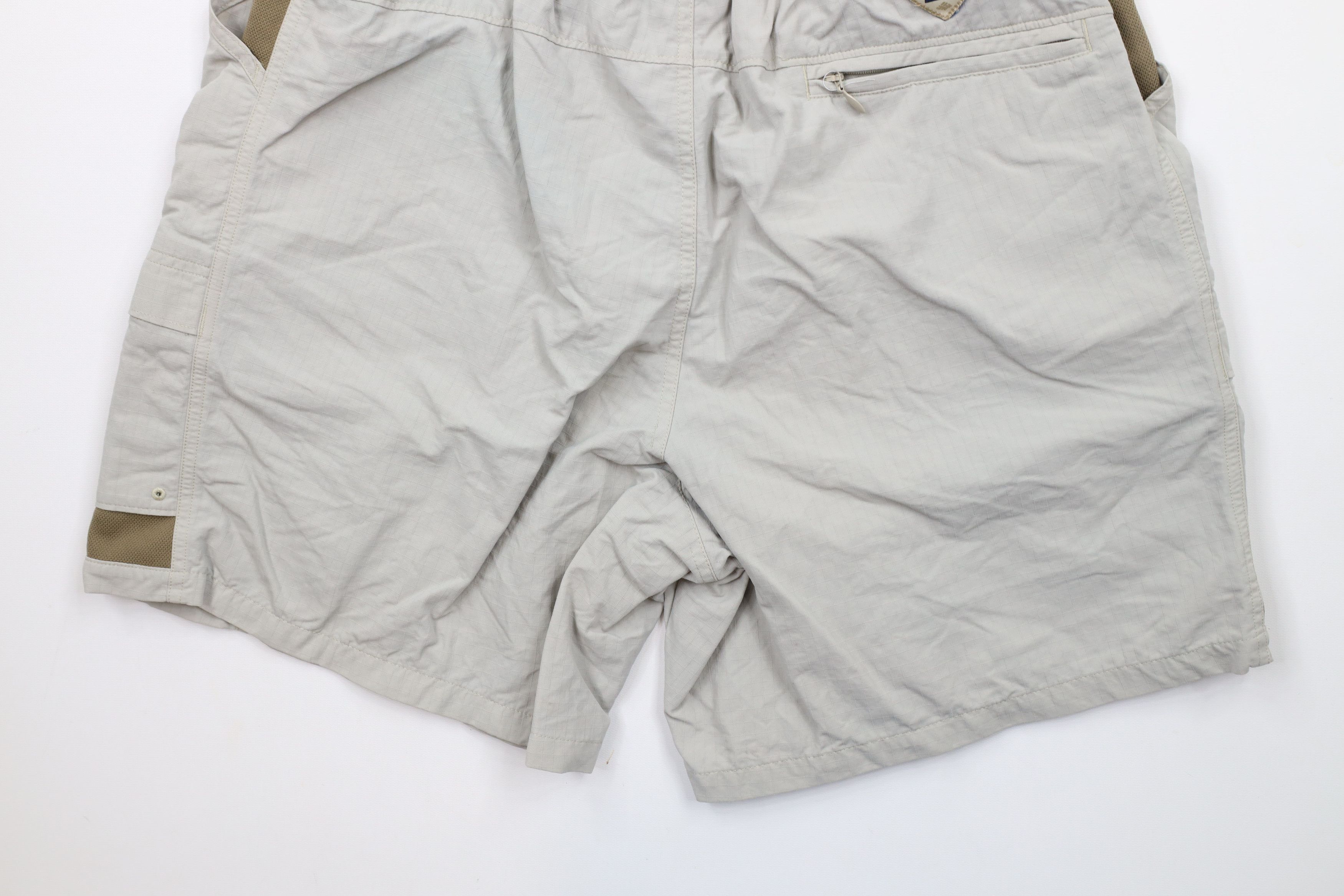 Columbia × Vintage Vintage 90s Columbia Above Knee Ripstop Cargo Shorts Beige Size US 34 / EU 50 - 12 Thumbnail