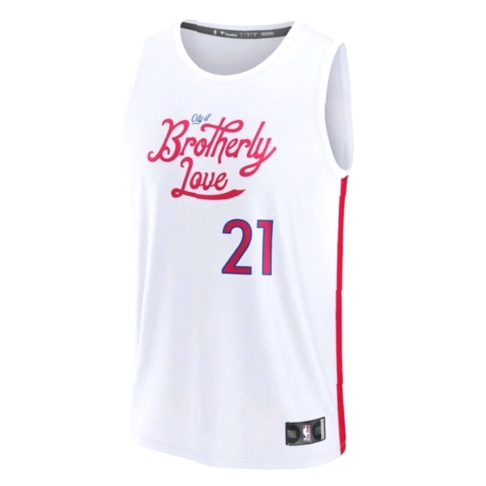 Vintage VINTAGE Fanatics Philadelphia 76ers Jersey City Edition #21 Joel Embiid Sleeveless S White Men's Regular Nike Swingman Basketball Shirt Size US S / EU 44-46 / 1 - 6 Thumbnail