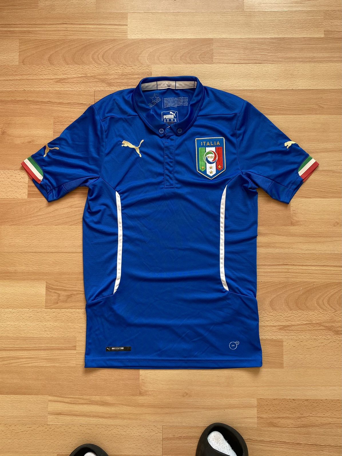 Puma 2014 World Cup Italy Home Jersey Blue Size Mens Xs 744288 Size US XS / EU 42 / 0 - 1 Thumbnail