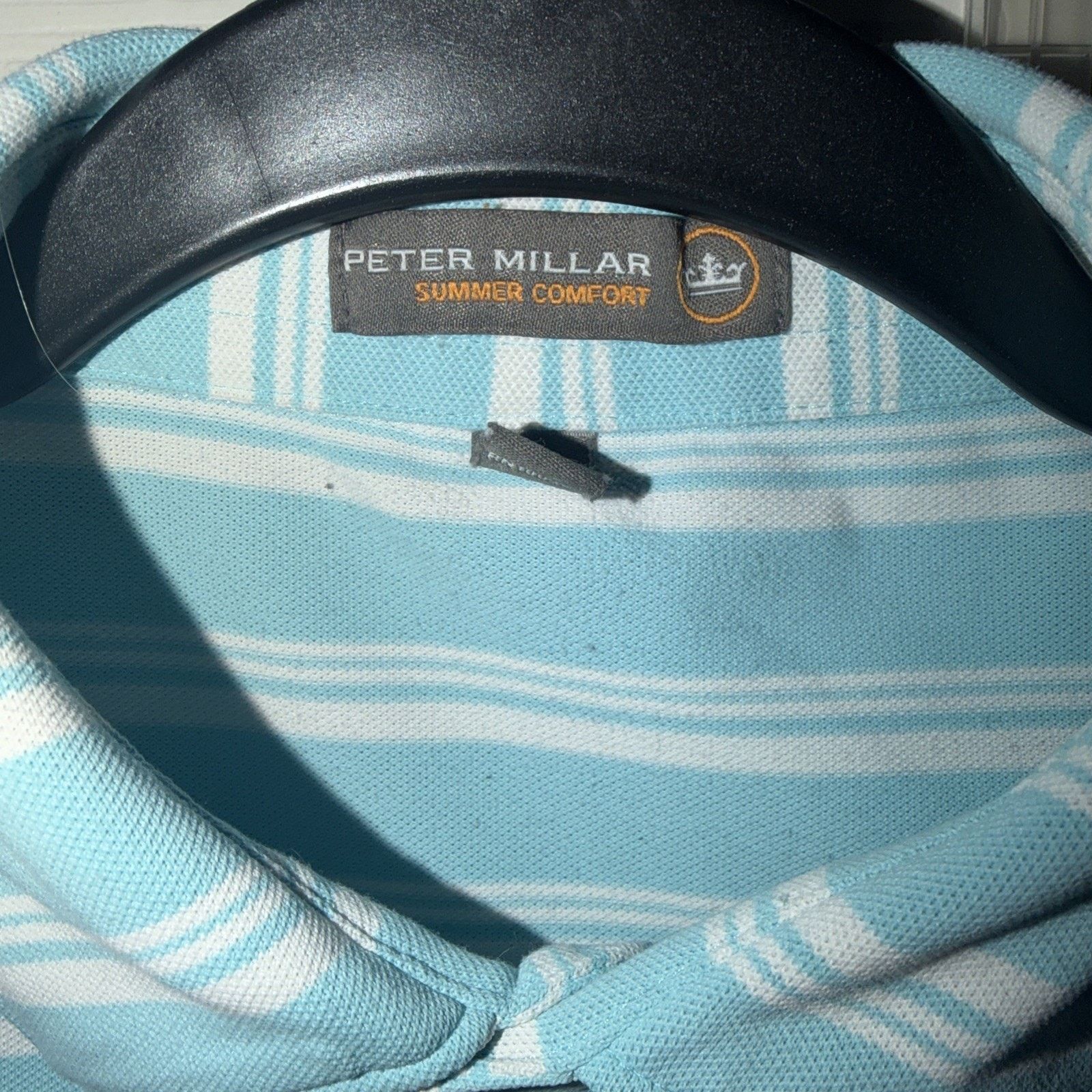 Peter Millar Peter Millar Golf Polo White Blue Aqua Small Size US S / EU 44-46 / 1 - 4 Thumbnail