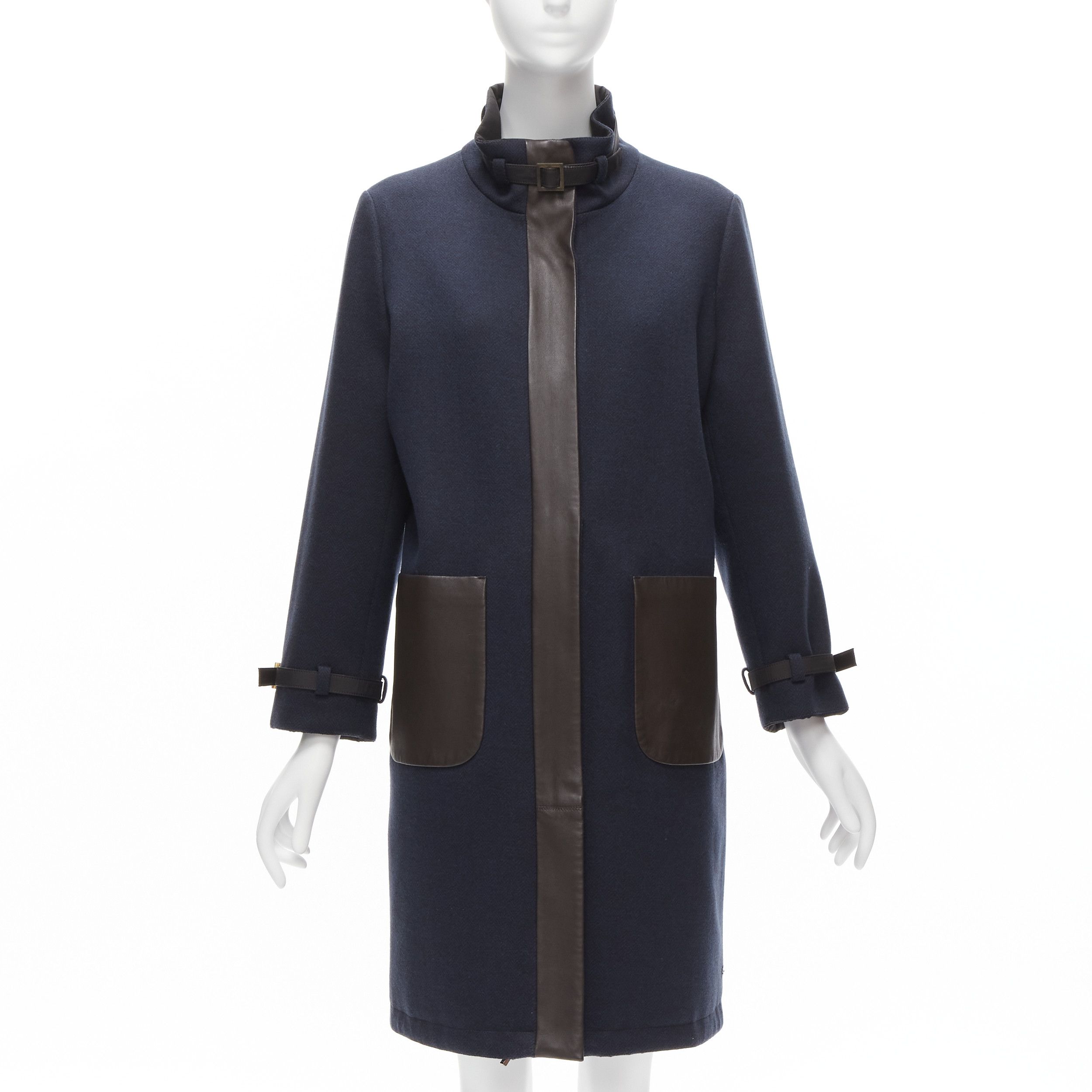 Loro Piana LORO PIANA Storm System Reversible cashmere virgin wool leather trimmed jacket IT46 XL Size L / US 10 / IT 46 - 1 Thumbnail
