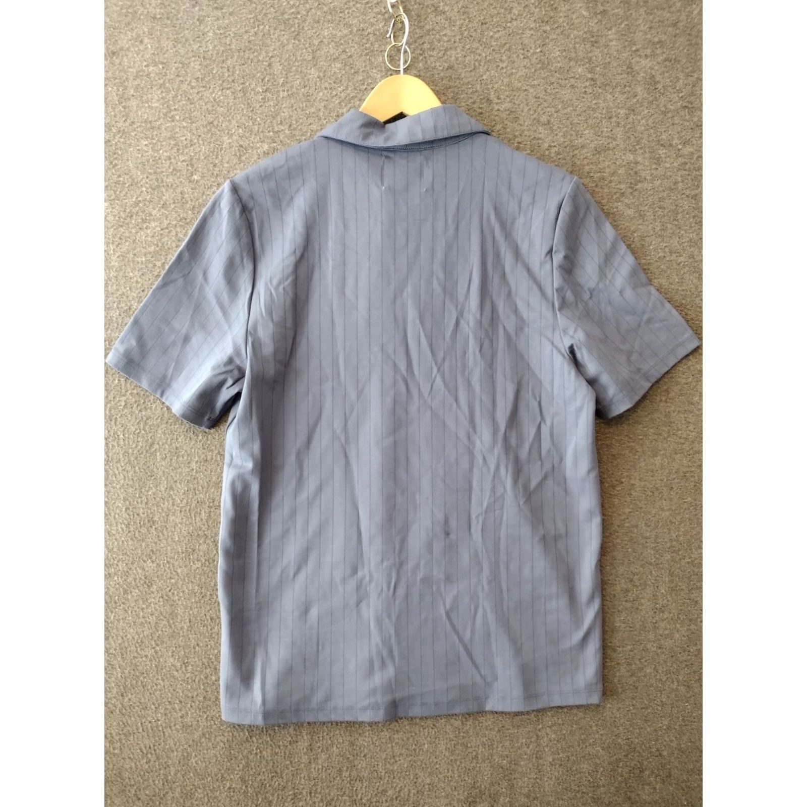 Vintage STYLUS Ladarius Campbell Light Striped Casual Shirt Blue Polo S/M Size US S / EU 44-46 / 1 - 2 Thumbnail
