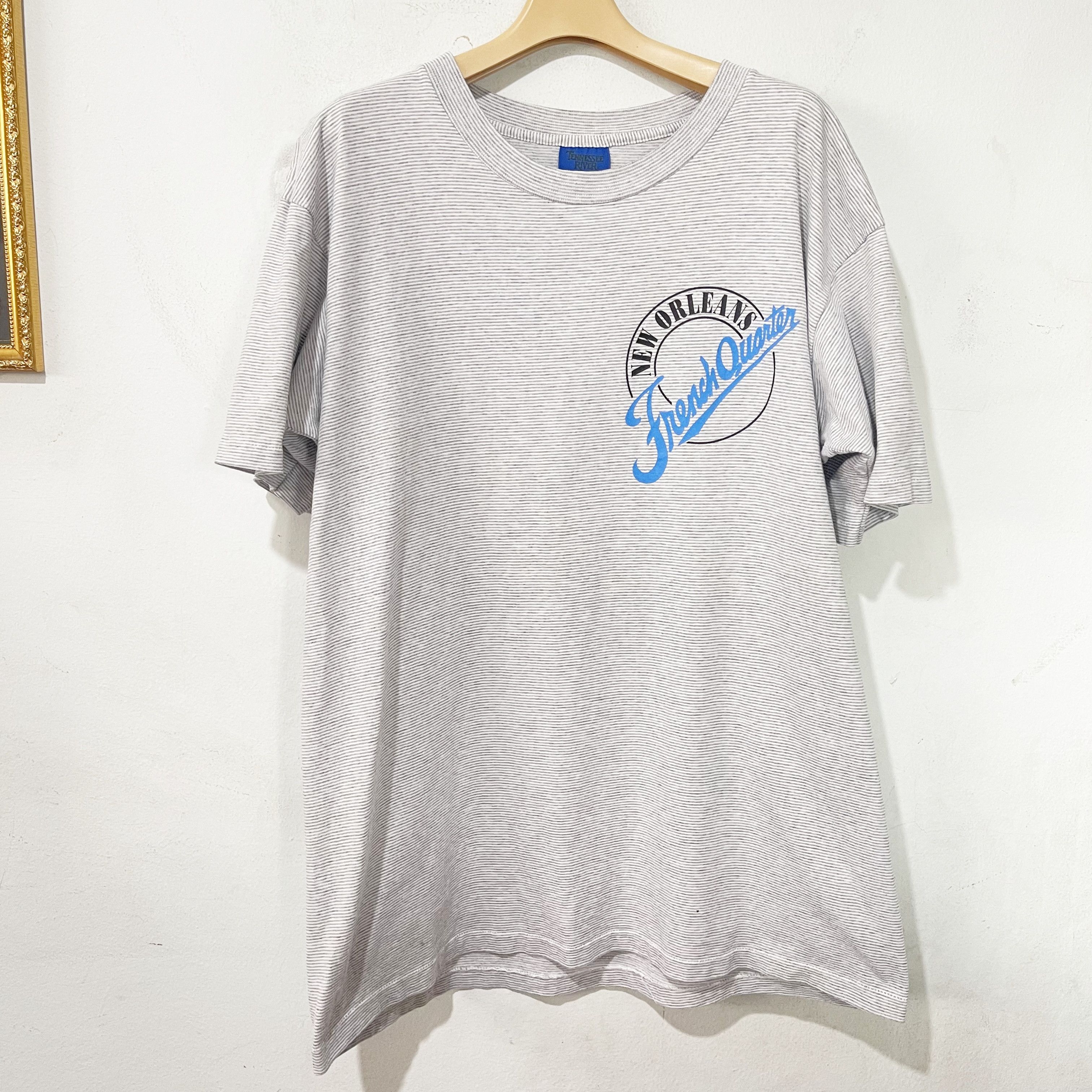 Jazz Cartier Vintage 90s New Orleans Striped T-Shirt Size US L / EU 52-54 / 3 - 1 Thumbnail
