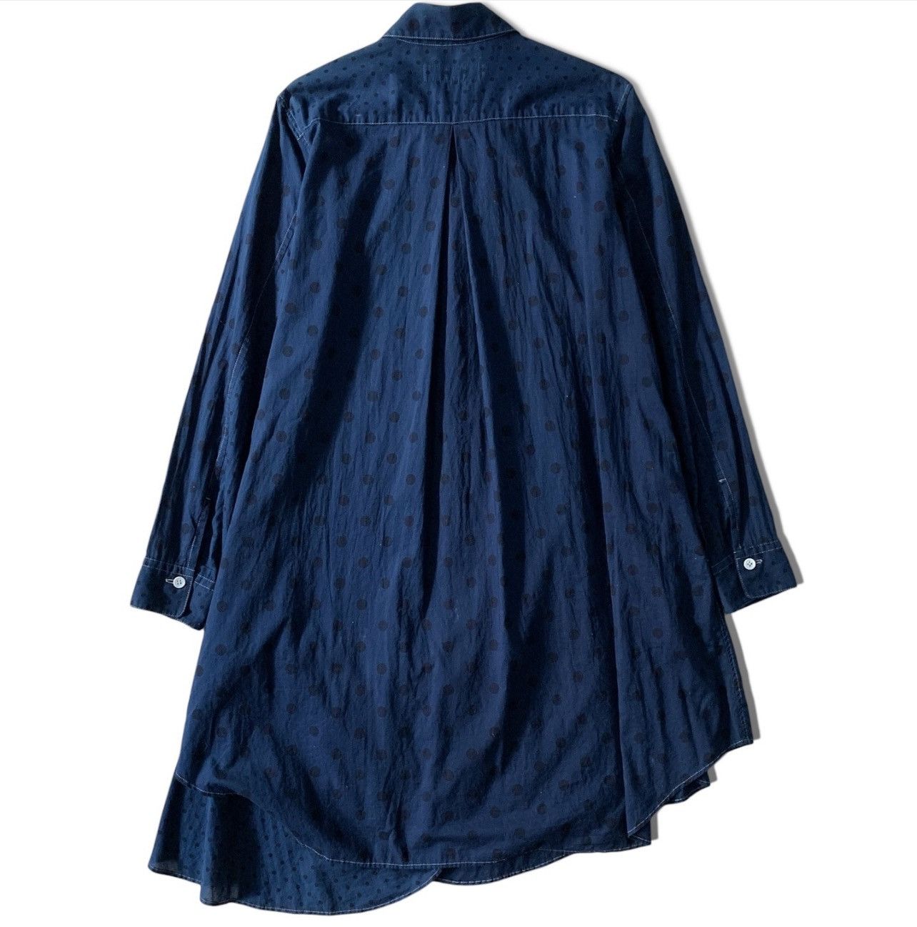 Yohji Yamamoto Y's Indigo (Yohji Yamamoto) Asymmetric Cut Drape Long Shirt Size M / US 6-8 / IT 42-44 - 7 Thumbnail