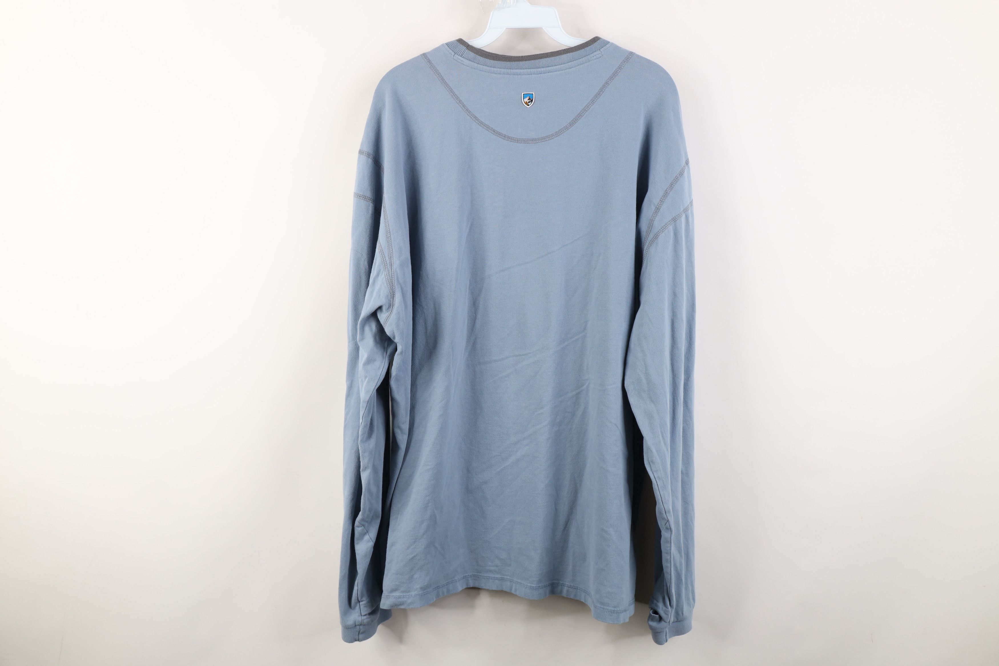Kuhl Kuhl Mountain Commander Crew Long Sleeve T-Shirt Blue Cotton Size US XXL / EU 58 / 5 - 13 Thumbnail