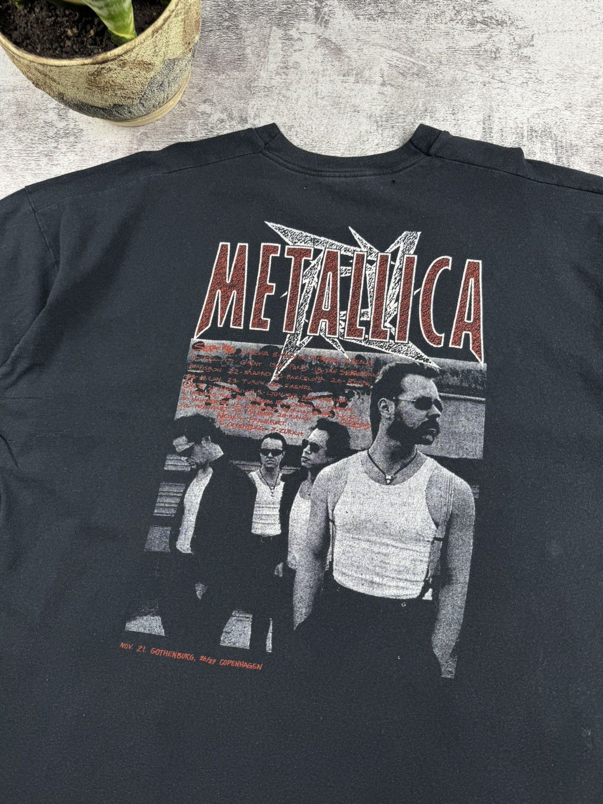 Metallica Metallica USA 1995 1996 Rock Rap Hip Hop Faded T Shirt Tee Size US XL / EU 56 / 4 - 8 Thumbnail