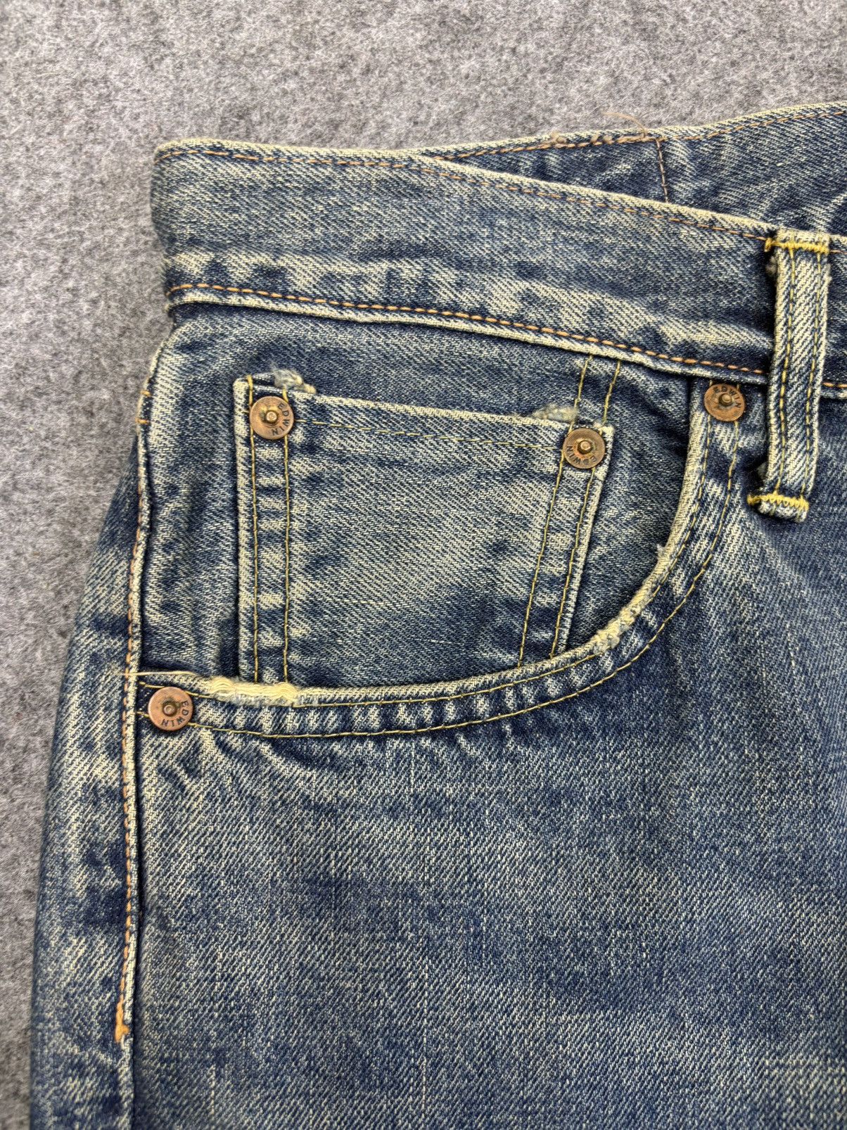 Edwin 💥Wide Selvedge💥Edwim 505x Selvedge Rusty Style Denim K17 Size US 31 - 5 Thumbnail