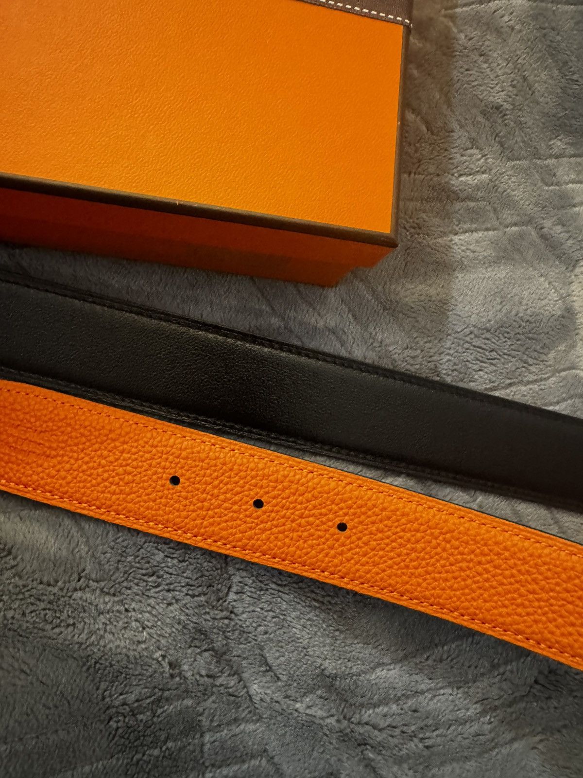 Hermes Hermes classic orange belt with H buckle Size ONE SIZE - 3 Thumbnail
