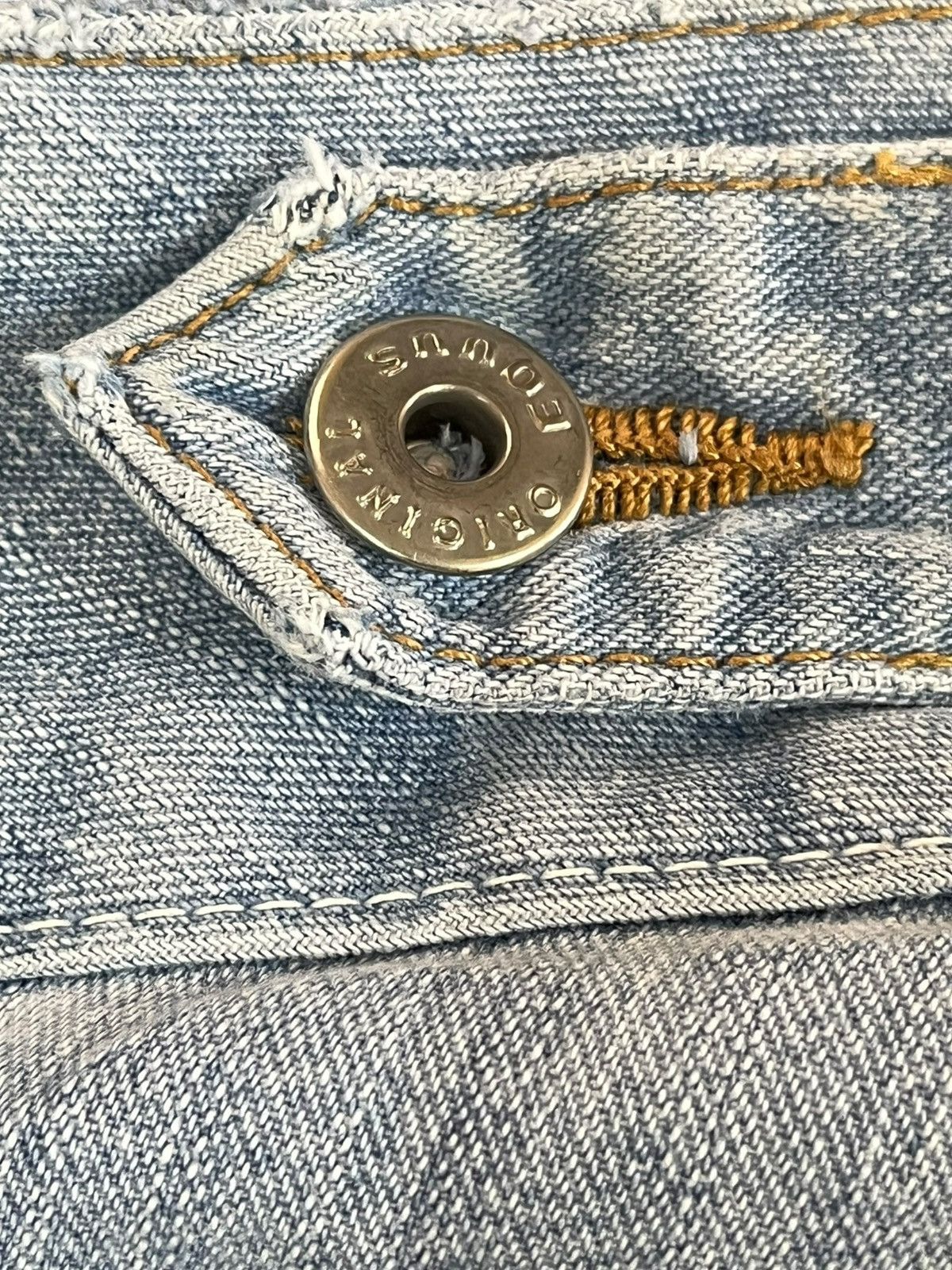 Vintage Vintage Eqoos Faded Buckle Belt Denim Size US 33 - 8 Thumbnail