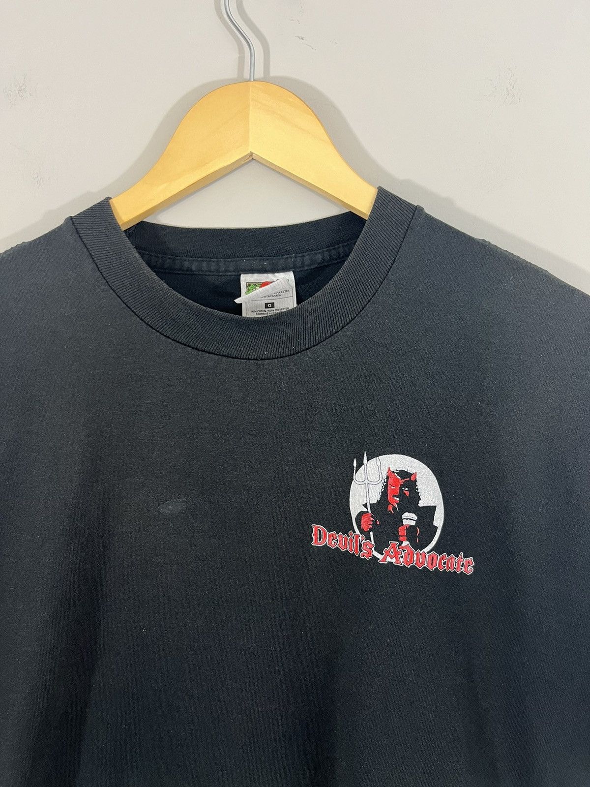 Vintage Single Stitch DEVILS ADVOCATE Paper Thin Beer Tee Size US L / EU 52-54 / 3 - 2 Thumbnail