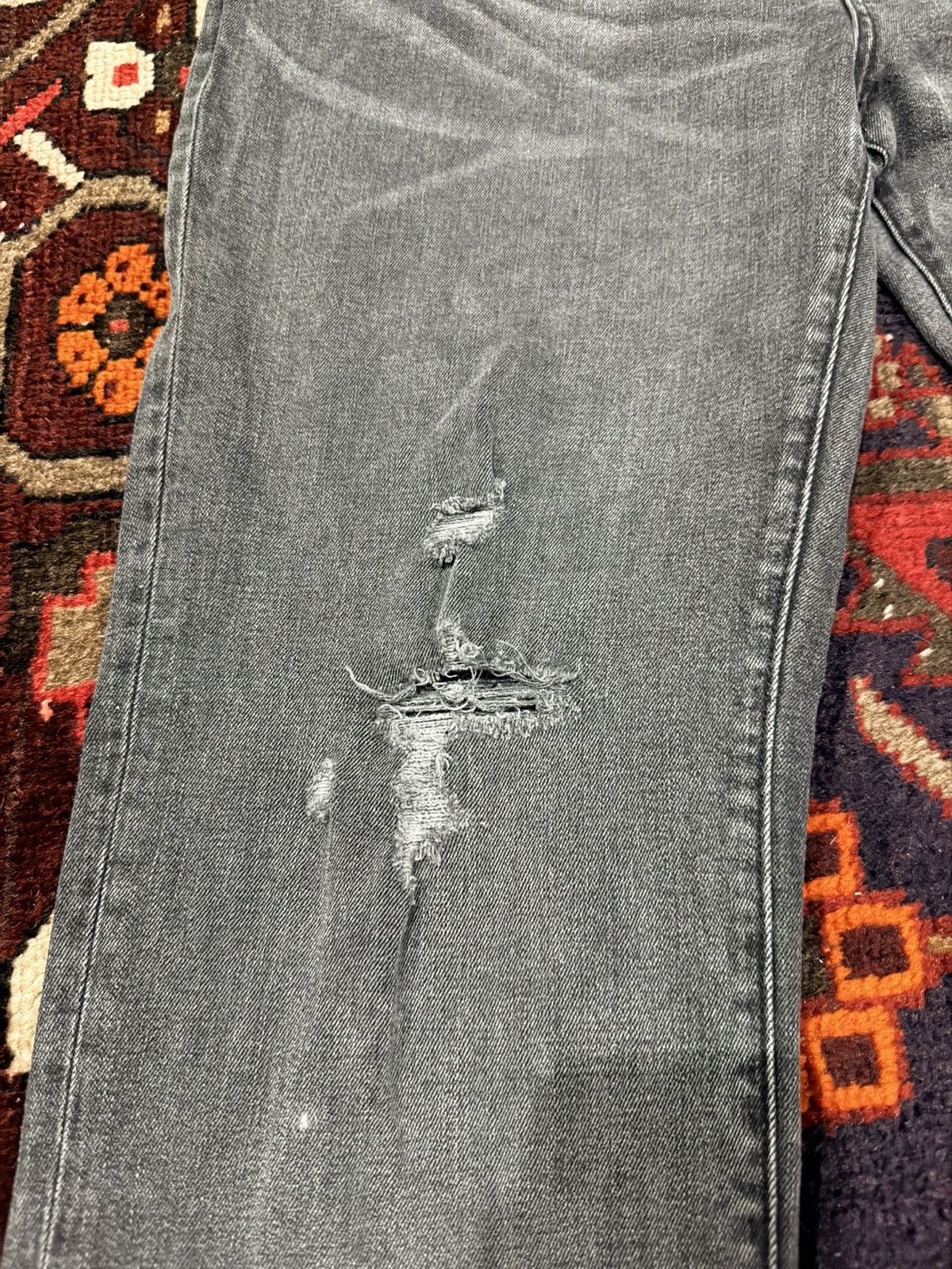 Japanese Brand GU Japanese Brand Distressed Regular Straight Jeans Size US 36 / EU 52 - 4 Thumbnail