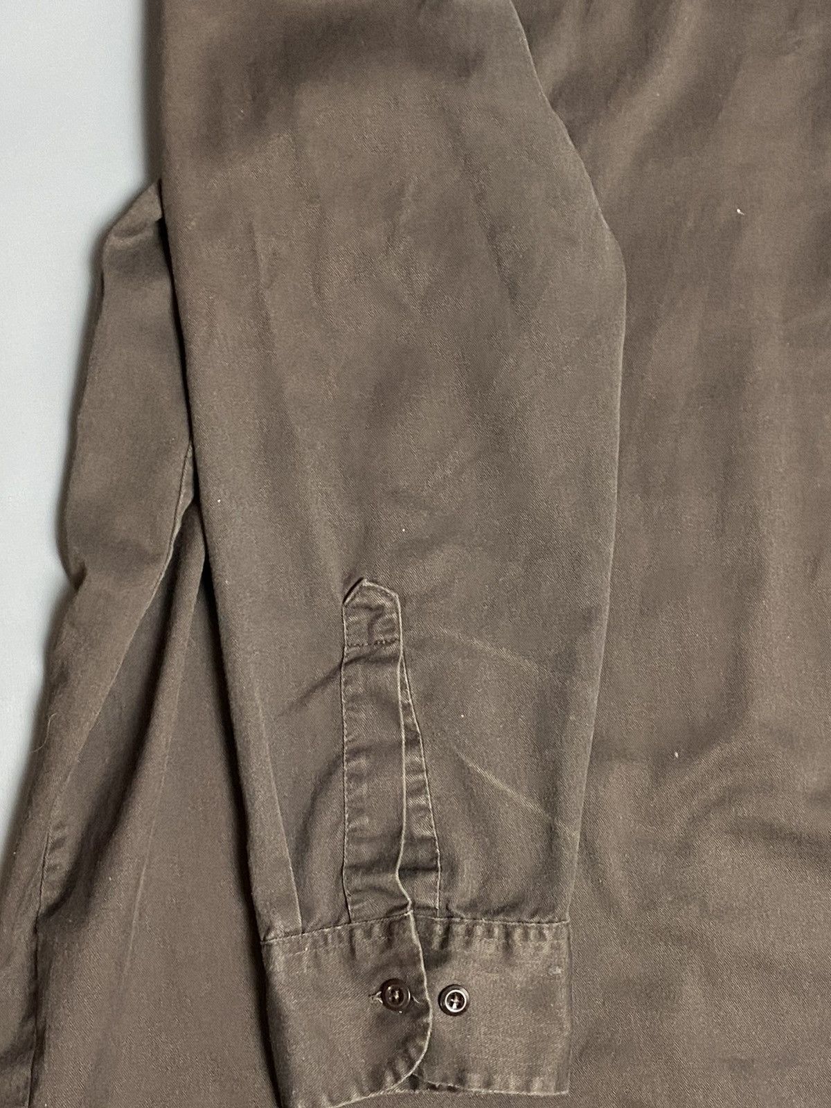 Dickies Vtg Dickies Work Faded Shirt Long Sleeve Brown/Khaki Size XL Size US XL / EU 56 / 4 - 16 Thumbnail
