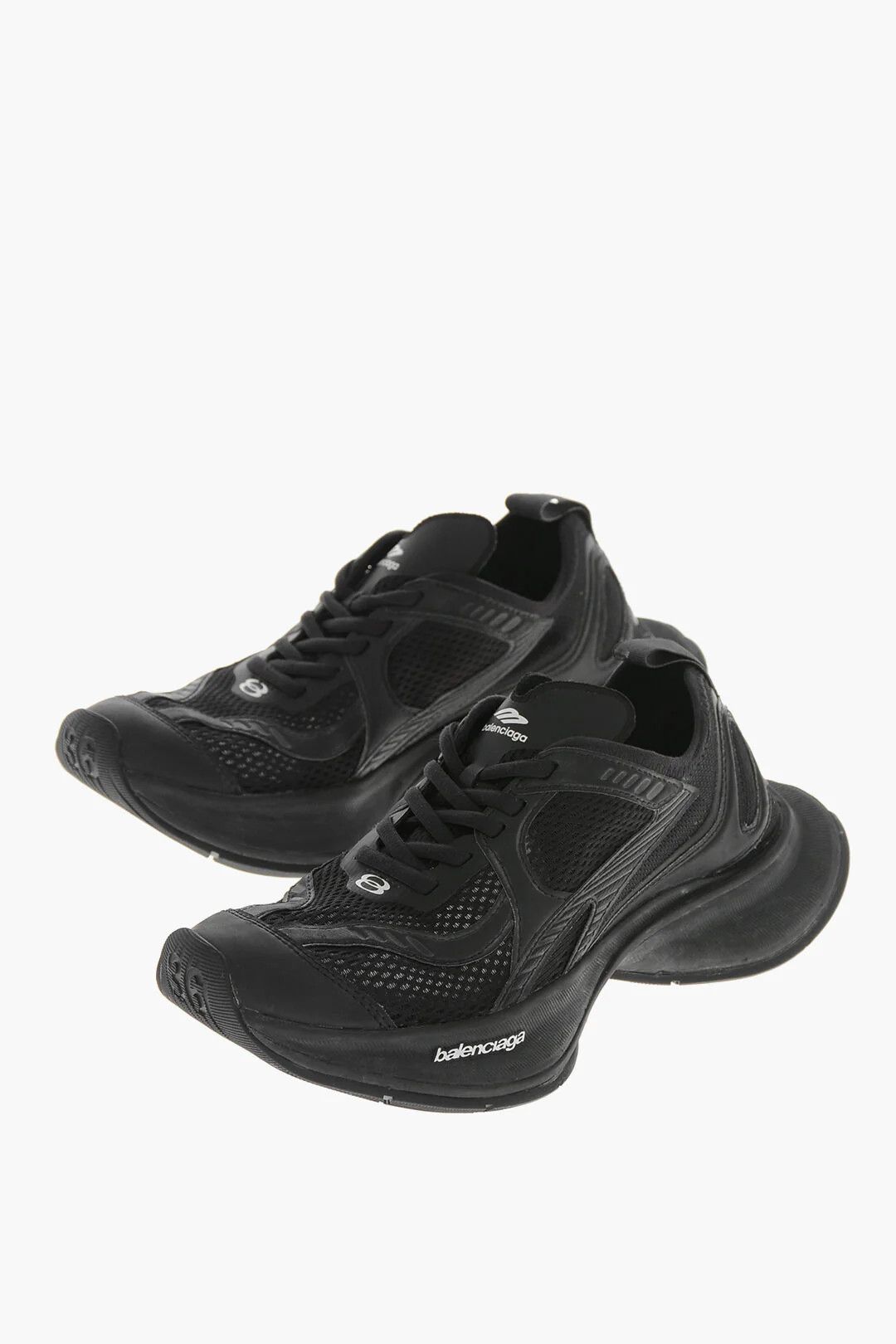 Balenciaga og1mm0326 Breathable Fabric Lace-Up Sneakers in Black Size US 8 / IT 38 - 2 Thumbnail