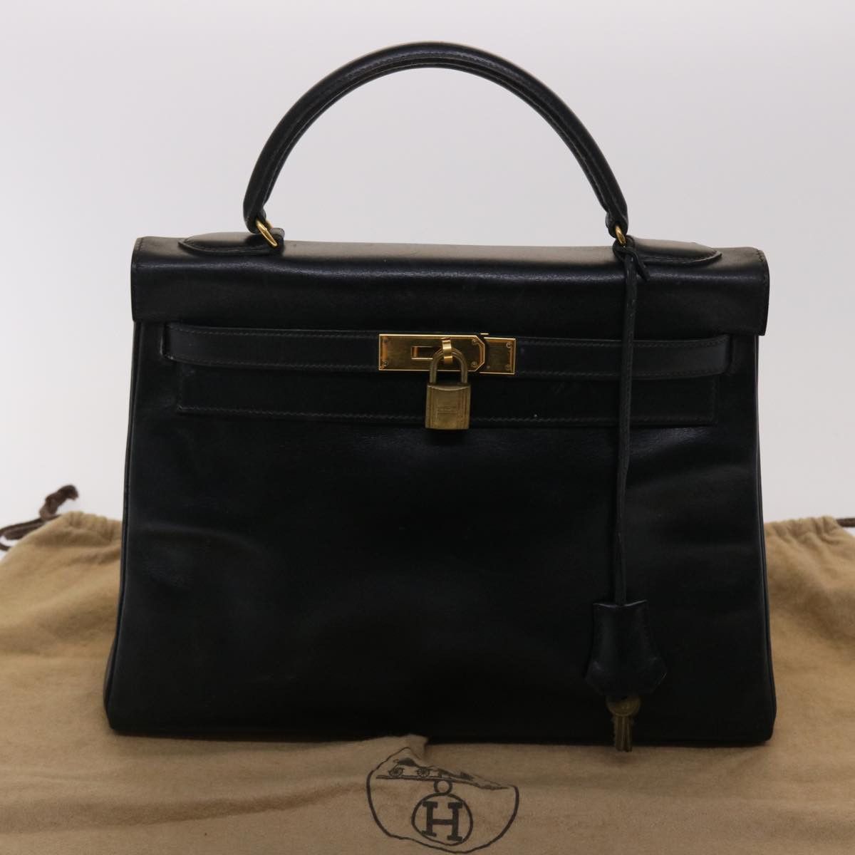 Hermes HERMES Kelly 32 Hand Bag Leather Black Size ONE SIZE - 12 Thumbnail