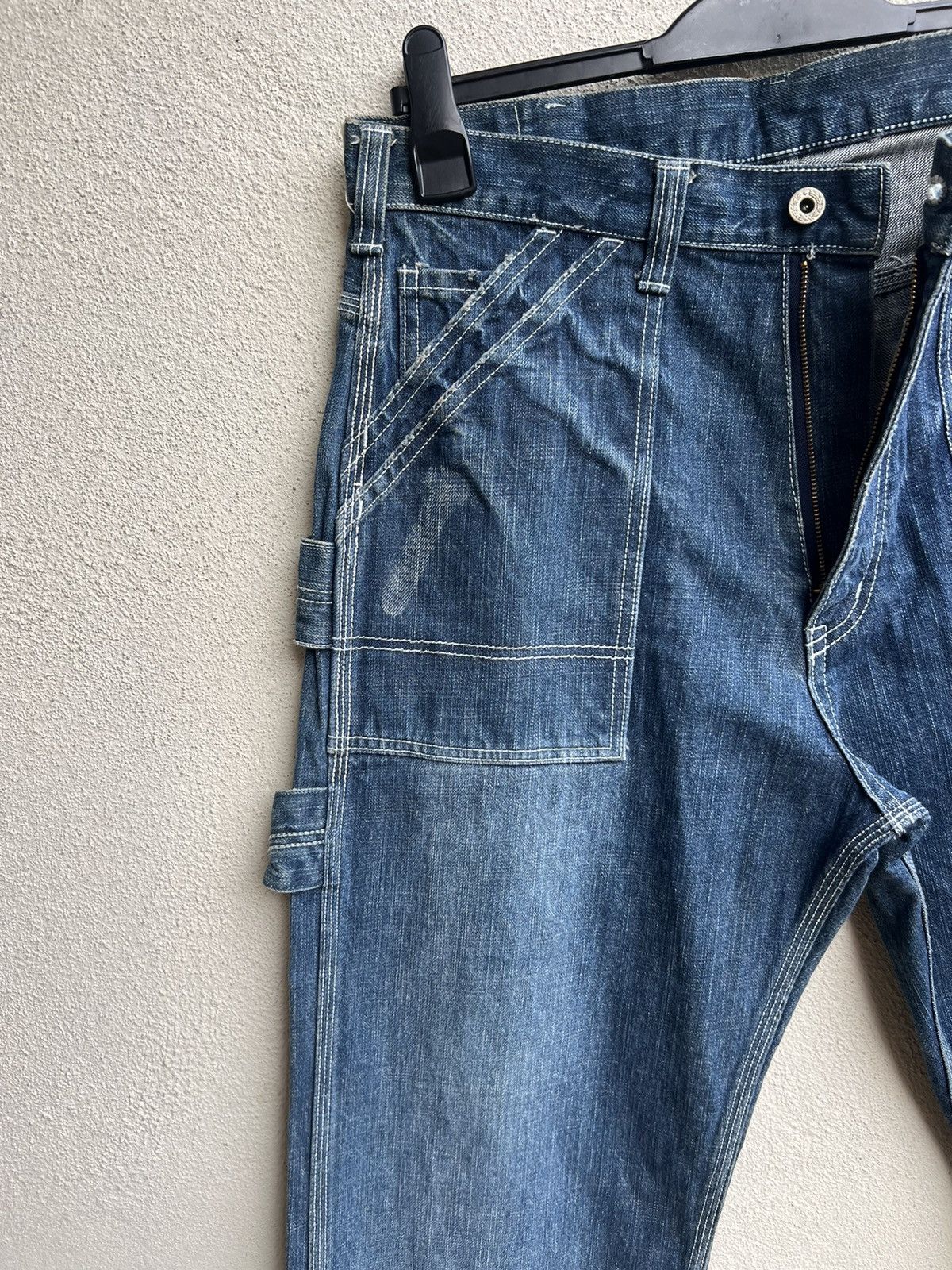 Vintage VTG REFER Japan Paint Splashed Distress Denim Cargo Jeans Size US 32 / EU 48 - 8 Thumbnail