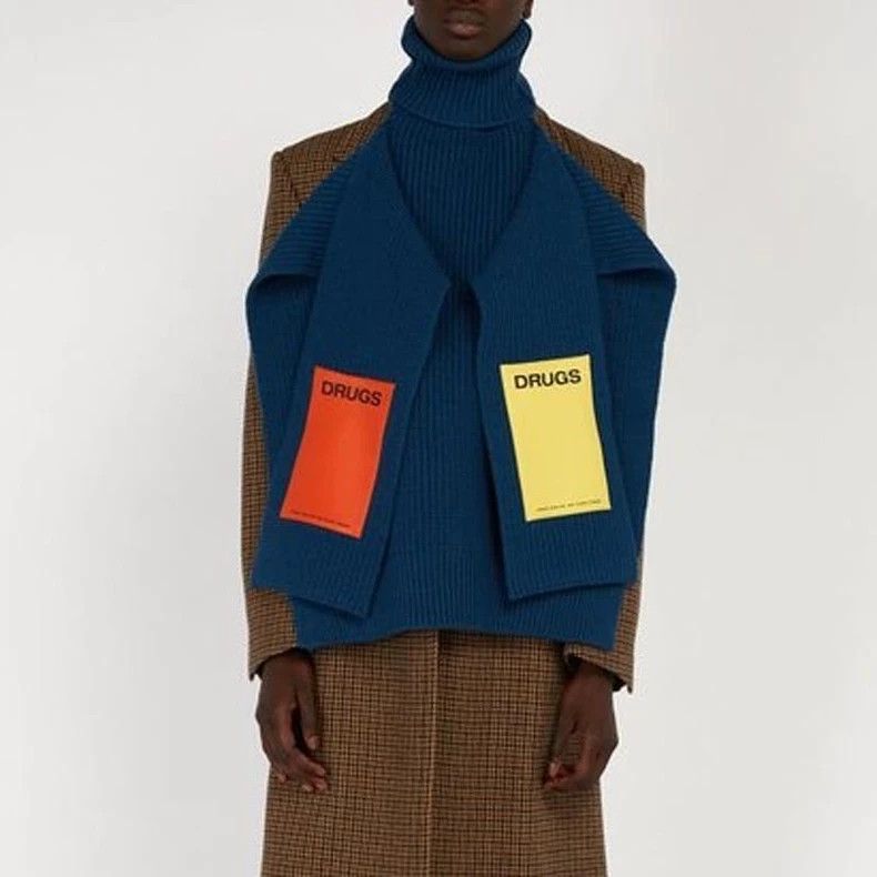 Raf Simons Raf simons sizze os Turtleneck scarf sweater Size US S / EU 44-46 / 1 - 7 Thumbnail