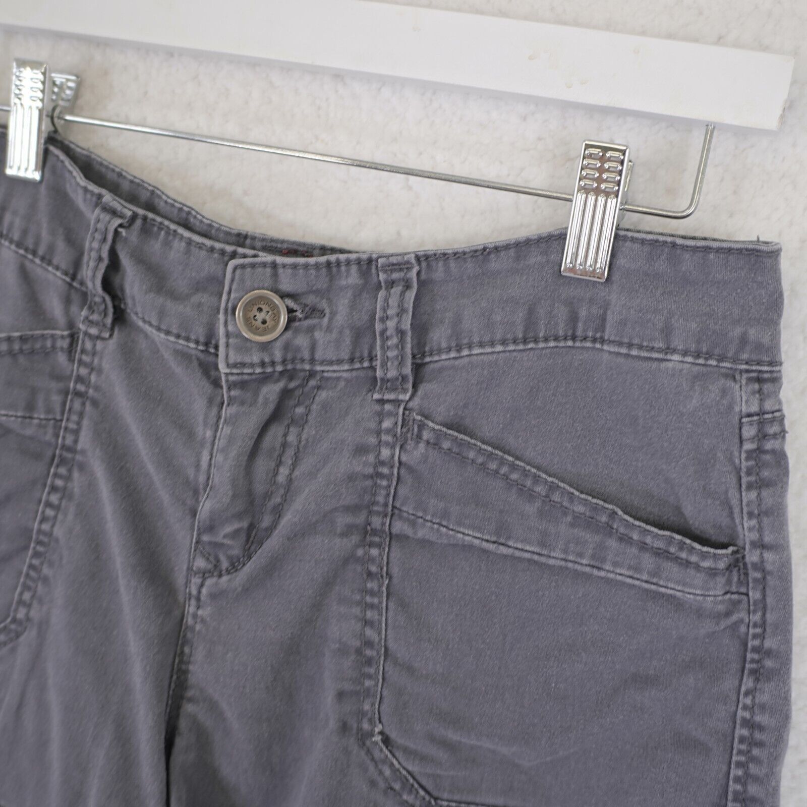 UNIONBAY Unionbay Gray Cotton Short Shorts 9 32/3.5 High Rise Cotton Size 30" / US 8 / IT 44 - 2 Thumbnail