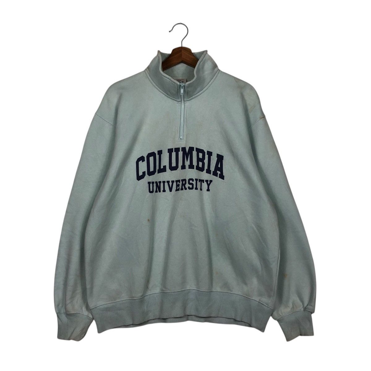 Japanese Brand 📌Vintage Half Zipper Sweater Columbia University X GU Japan Size US L / EU 52-54 / 3 - 2 Thumbnail
