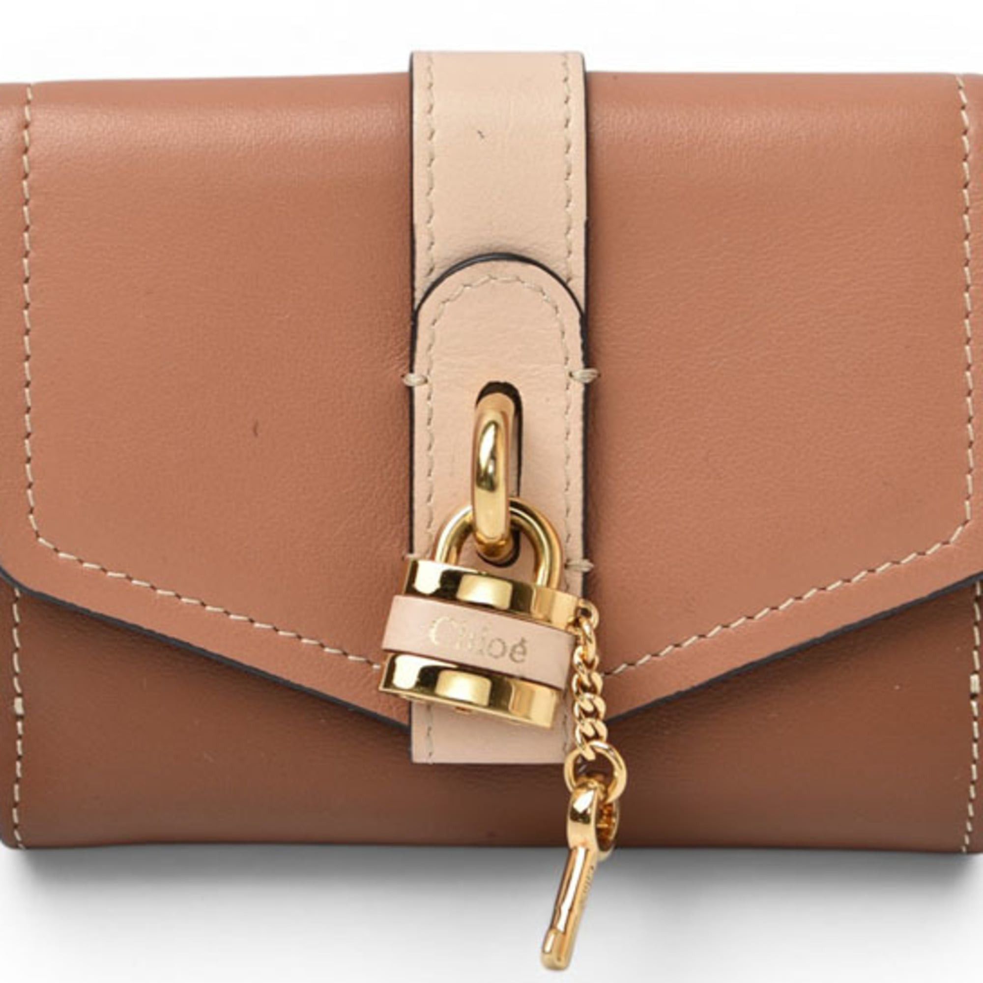 Chloe Chloé Chloe Mini Wallet, ABY Small Trifold Brown Multi Size ONE SIZE - 1 Thumbnail