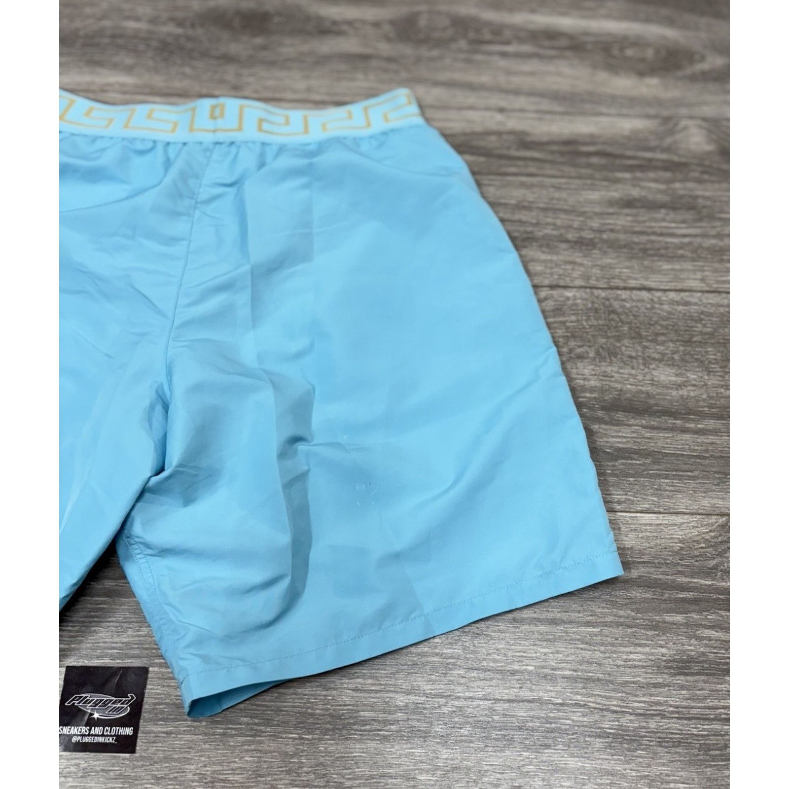 Versace Size 5 - Versace Greca Border Swim Shorts' Blue ' | NEW! Size US 31 - 12 Thumbnail