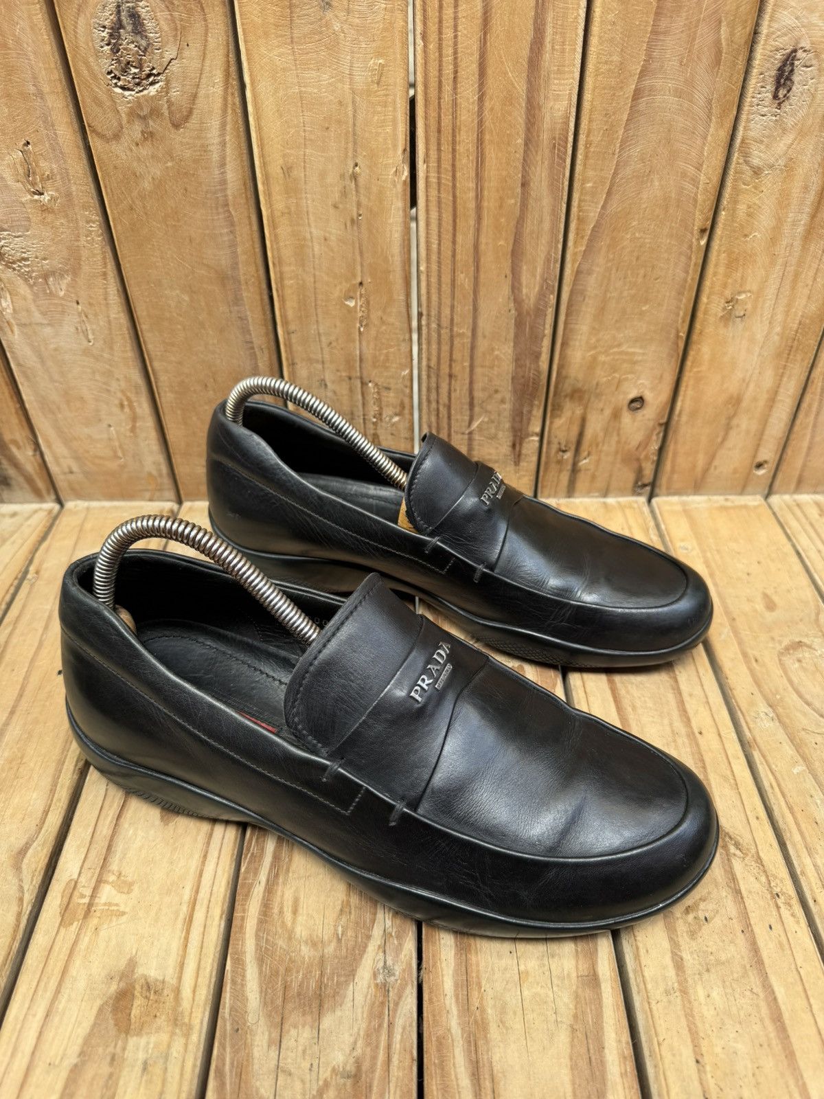 Prada Prada Men’s Penny black Leather Loafers Size Uk 5 USA 6 Size US 6 / EU 39 - 2 Thumbnail