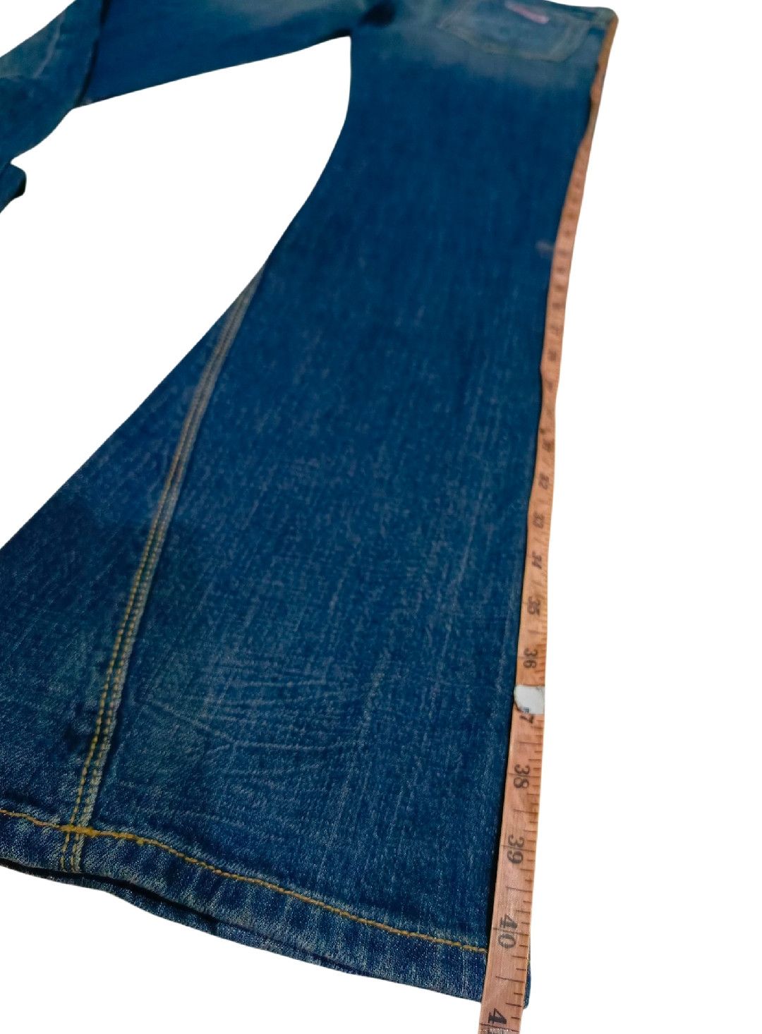 Hudson 1990's - Asymmetric Flared Low Denim Jeans Size US 29 - 3 Thumbnail