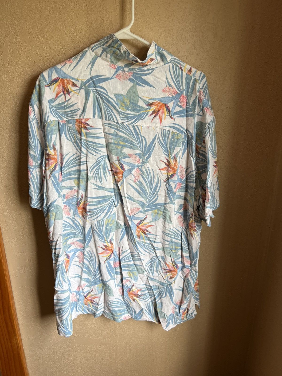 George George Casual Button Up - White & Blue Floral Pattern - XL Size US XL / EU 56 / 4 - 3 Thumbnail