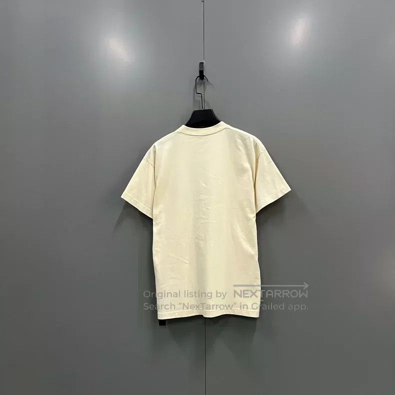 Balenciaga Balenciaga Beige Logo Embroidered Short Sleeve, Size S Size US S / EU 44-46 / 1 - 6 Thumbnail