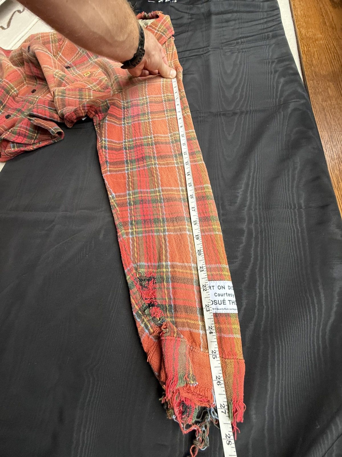 Gallery Dept. Gallery Dept Marley Distressed Checked Cotton-Flannel Shirt Size US XL / EU 56 / 4 - 8 Thumbnail
