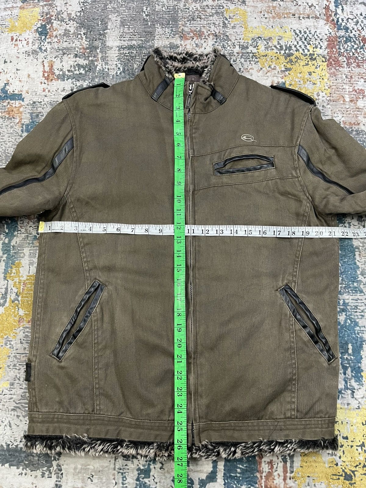 Japanese Brand Impala Fur Edge Trim Camo Graphic Zipper Rider Jackets Size US M / EU 48-50 / 2 - 9 Thumbnail
