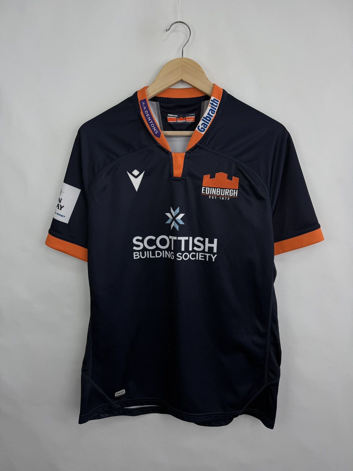 Macron 🏴󠁧󠁢󠁳󠁣󠁴󠁿 Macron Edinburgh Rugby Jersey Scottish Building Society Size US L / EU 52-54 / 3 - 3 Thumbnail