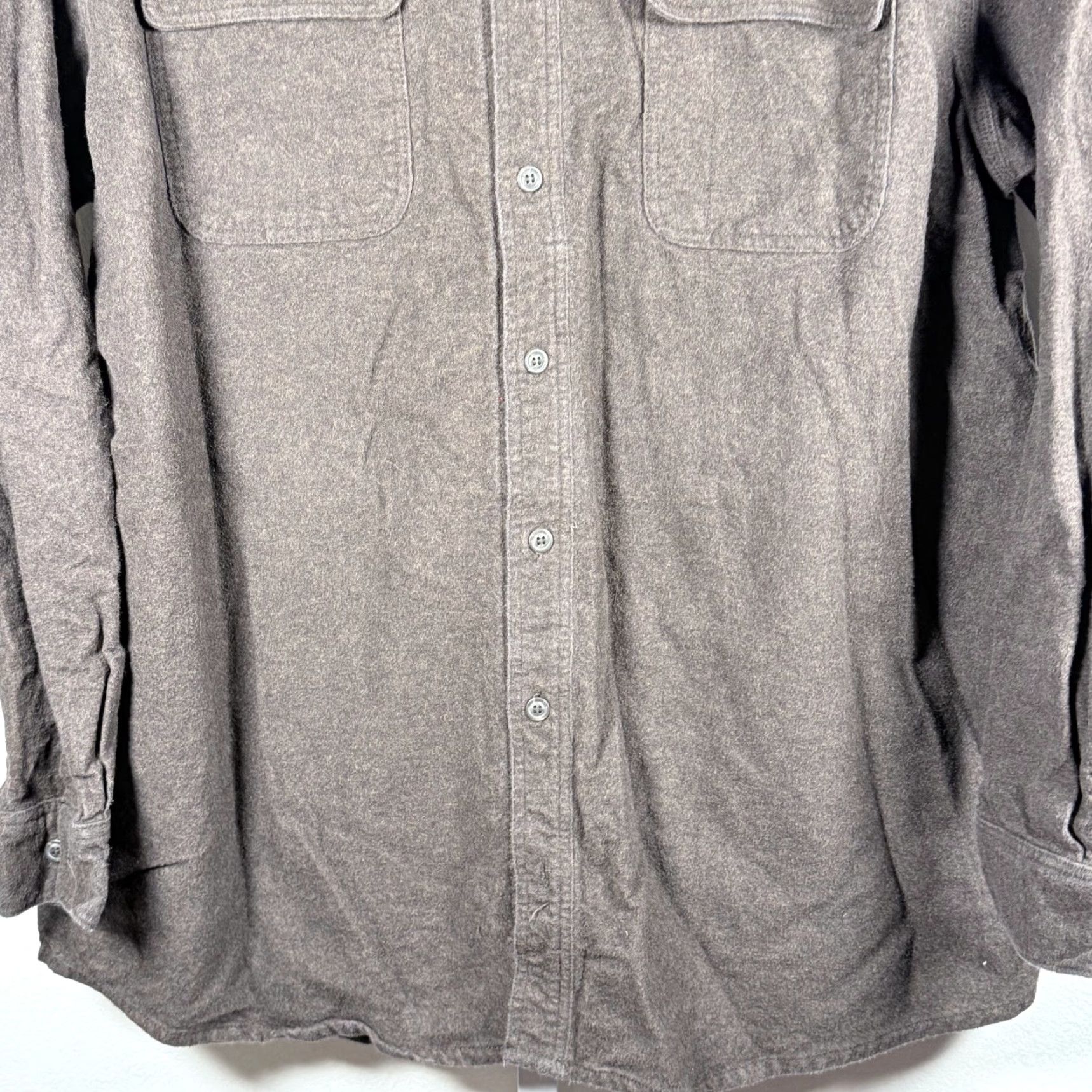 Vintage C.E. Schmidt Shirt Men's Brown Button-Up Long Sleeve Pockets Size 2XLT - Workwear, 2XLT Mens Shirt Brown Button-Up Long Sleeve Pockets Size US XXL / EU 58 / 5 - 5 Thumbnail