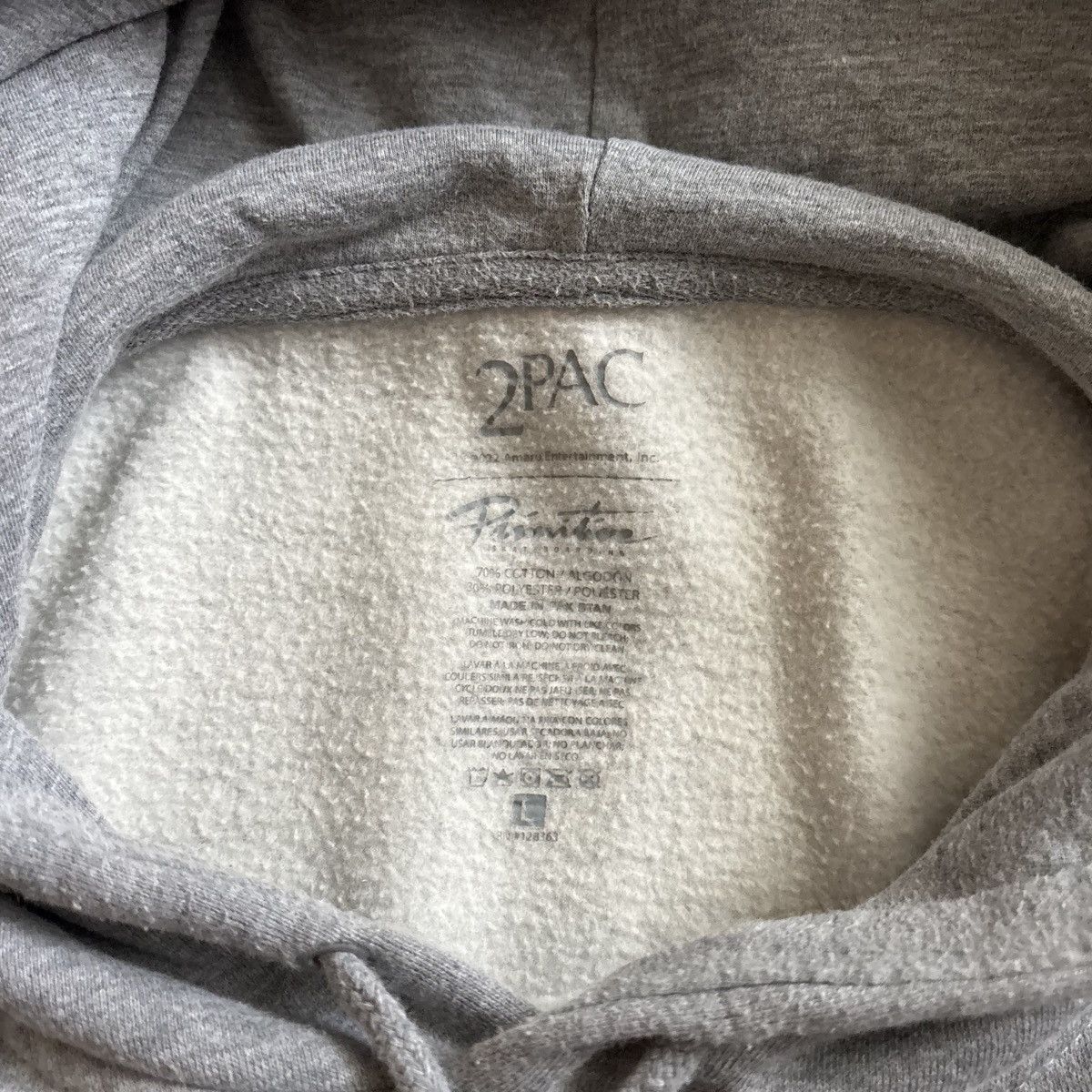 Primitive Primitive 2Pac “No Changes” Hoodie Mens Large Gray Pullover Size US L / EU 52-54 / 3 - 3 Thumbnail